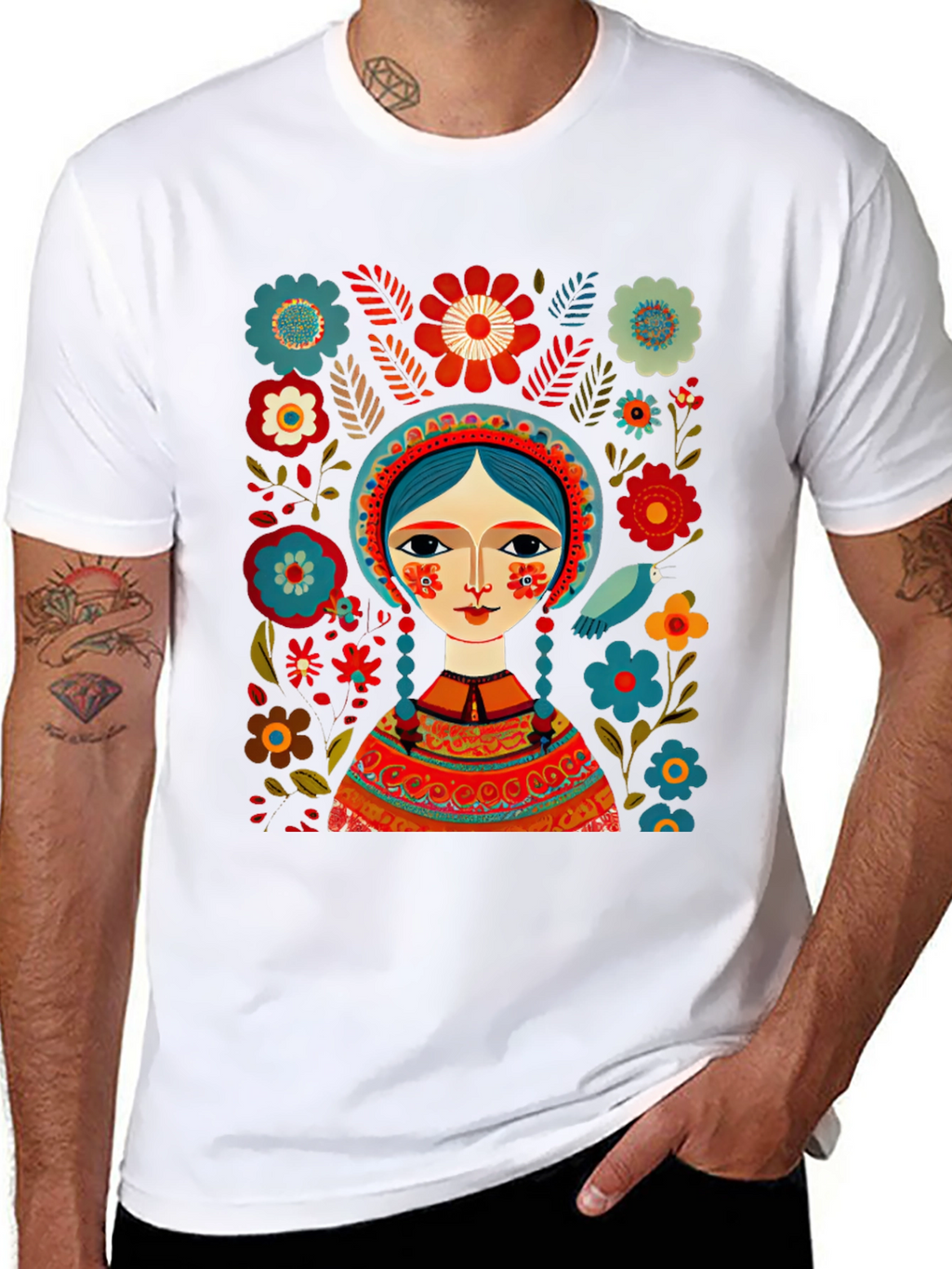 Folklore Art Black T-Shirt