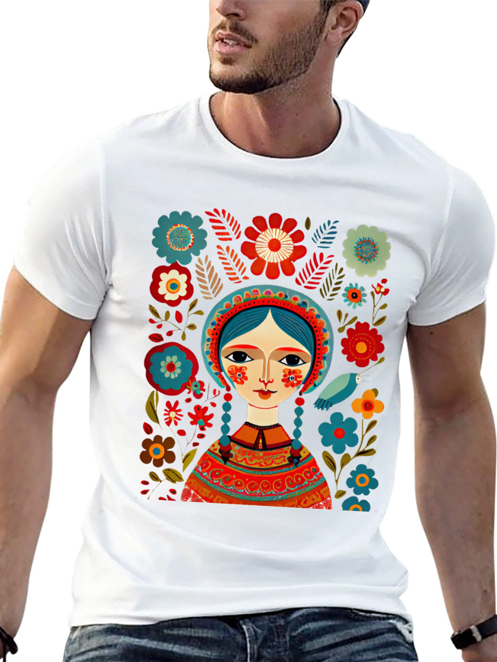 Folklore Art Black T-Shirt