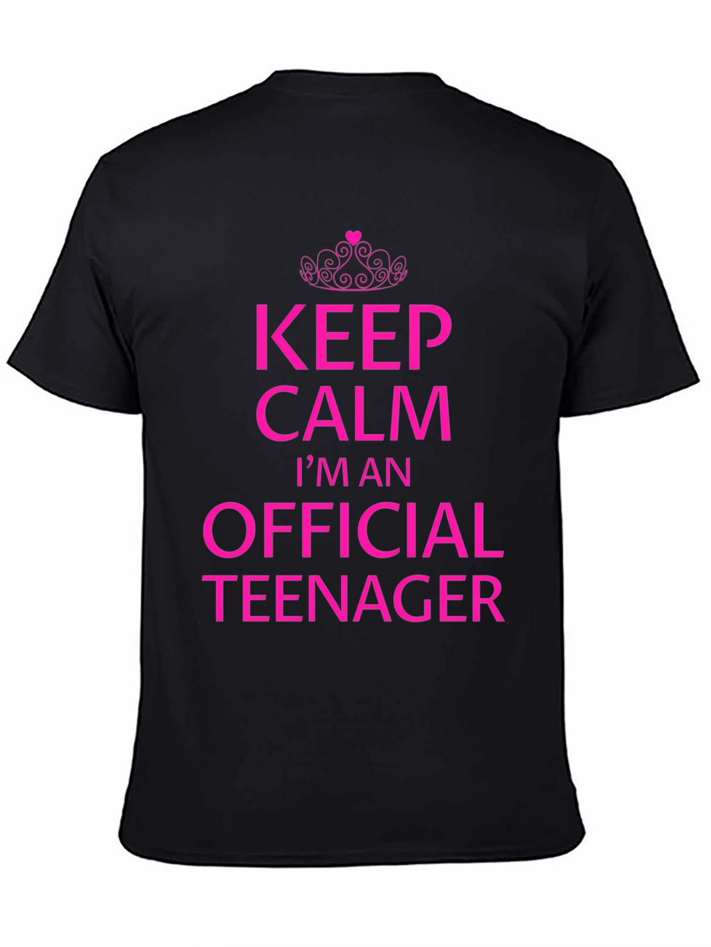 Keep Calm Official Teenager Black T-Shirt