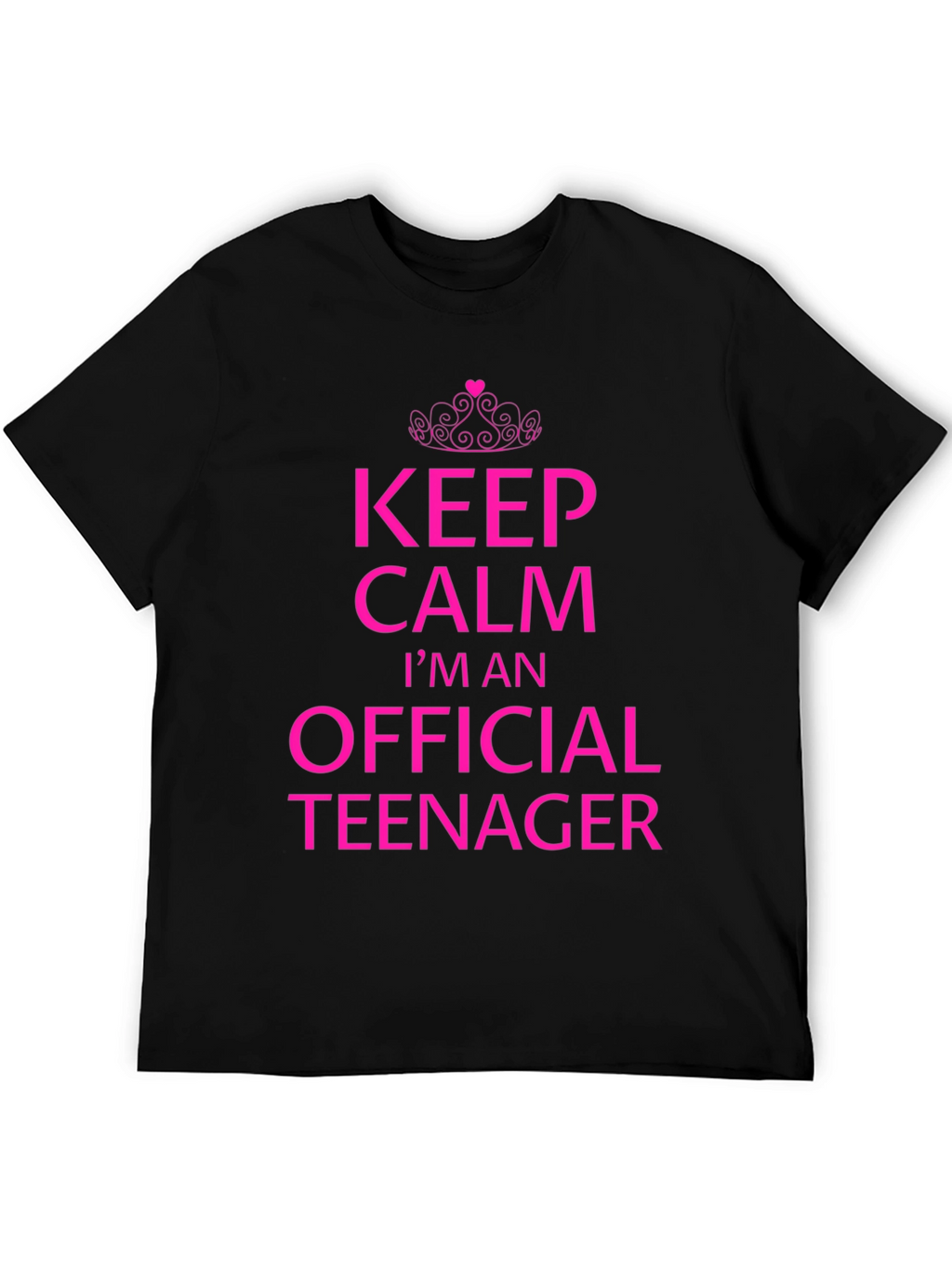 Keep Calm Official Teenager Black T-Shirt