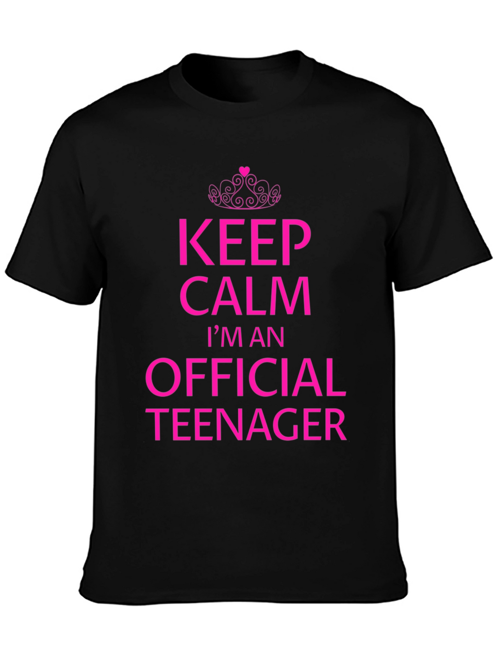 Keep Calm Official Teenager Black T-Shirt