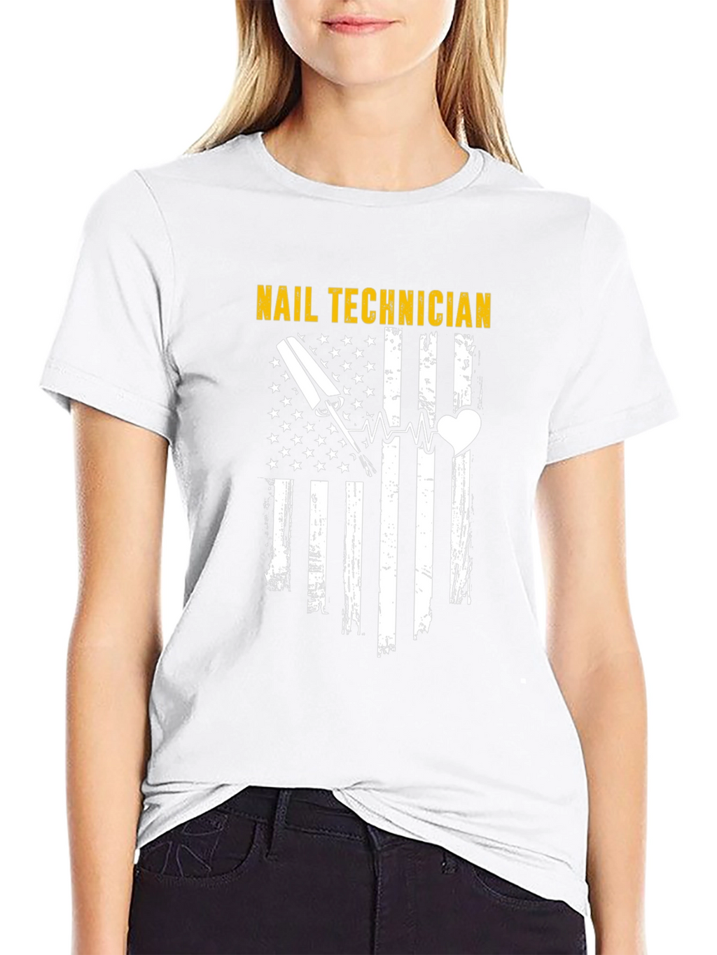 Nail Technician American Flag T-Shirt