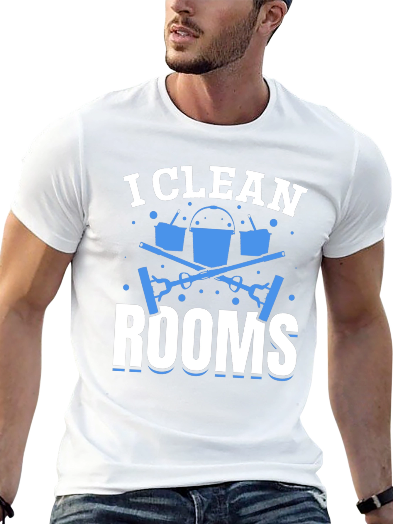 I Clean Rooms Graphic T-Shirt - Cleaning Crew Apparel