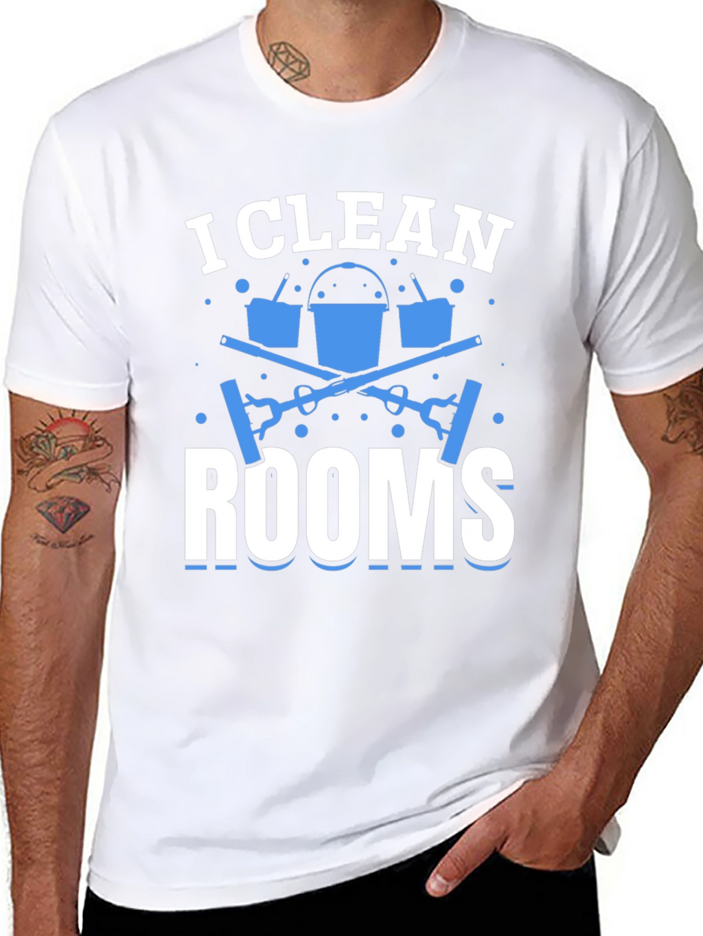 I Clean Rooms Graphic T-Shirt - Cleaning Crew Apparel