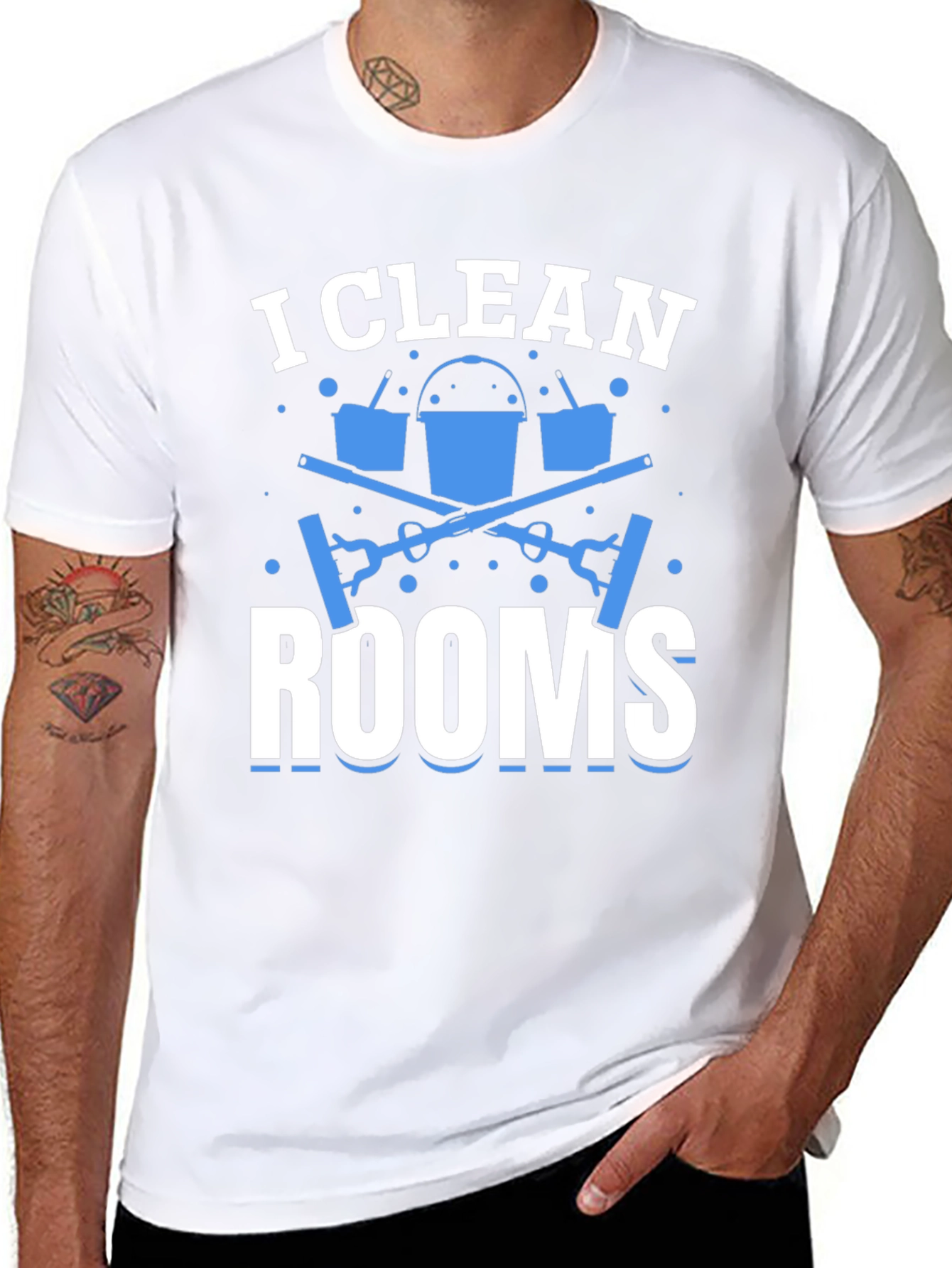 I Clean Rooms Graphic T-Shirt - Cleaning Crew Apparel