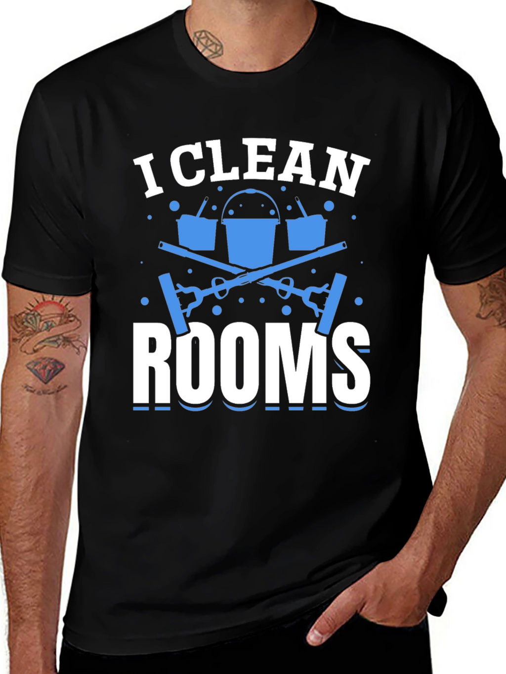 I Clean Rooms Graphic T-Shirt - Cleaning Crew Apparel