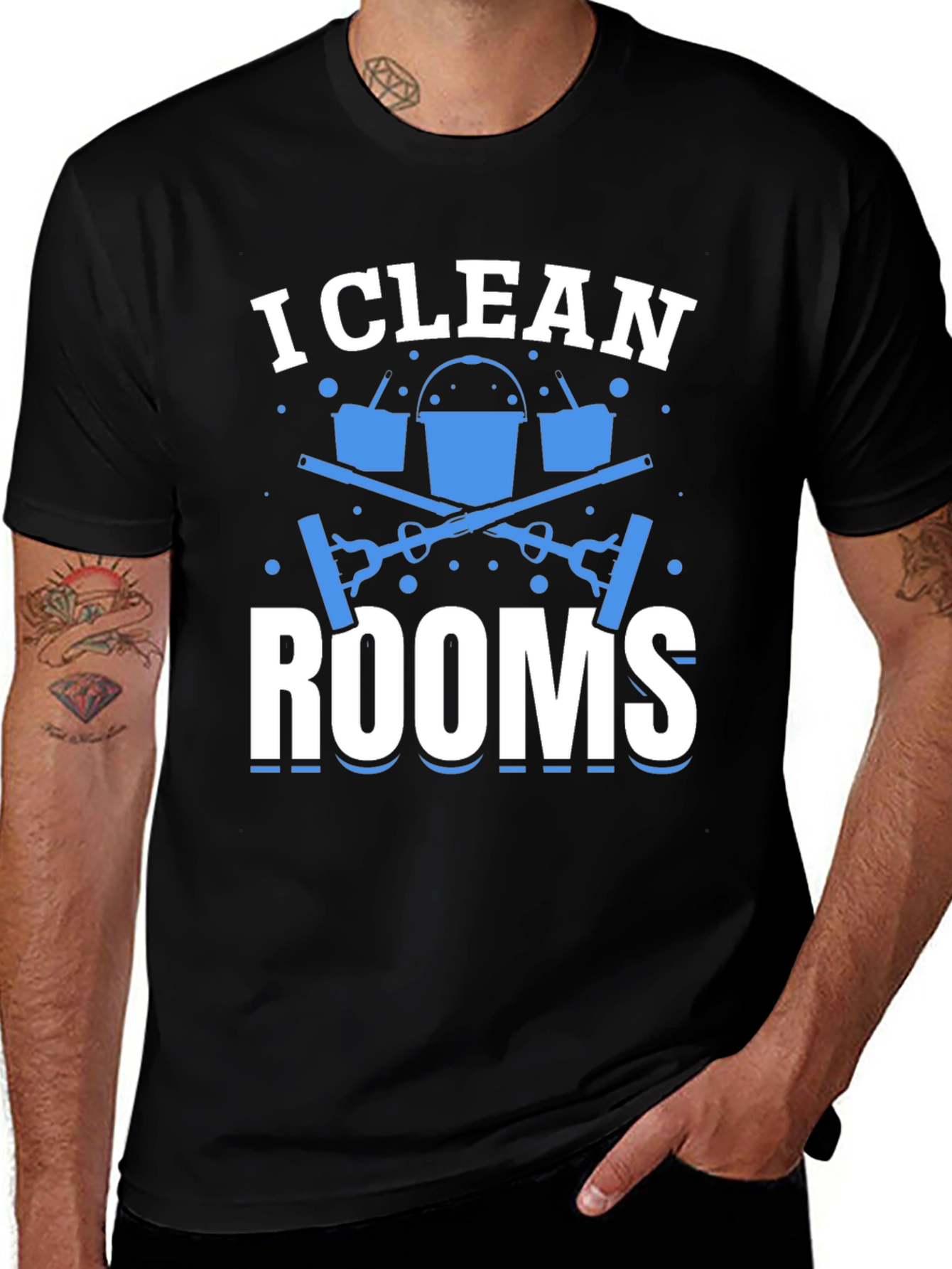 I Clean Rooms Graphic T-Shirt - Cleaning Crew Apparel