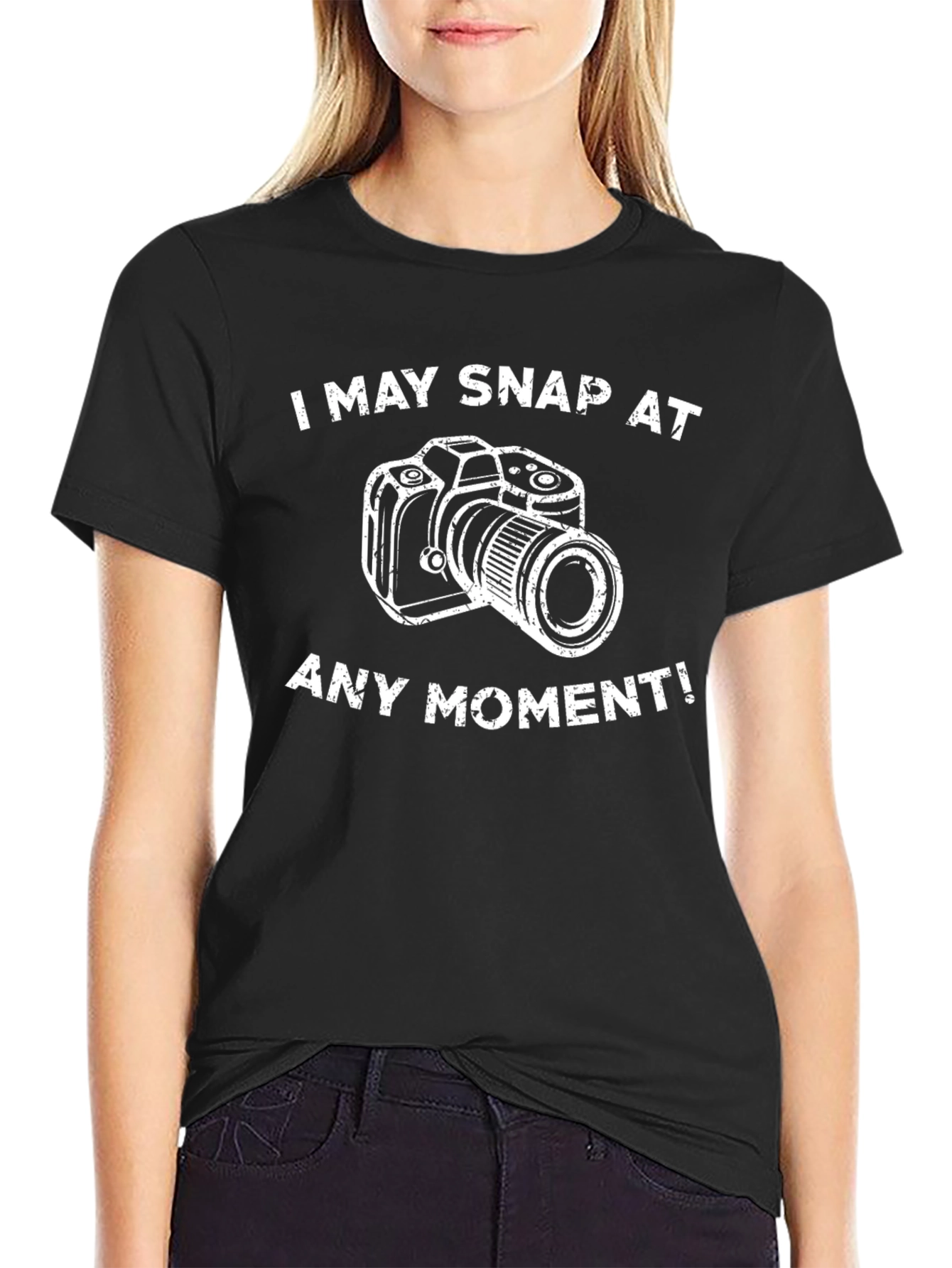 I May Snap At Any Moment Black T-Shirt