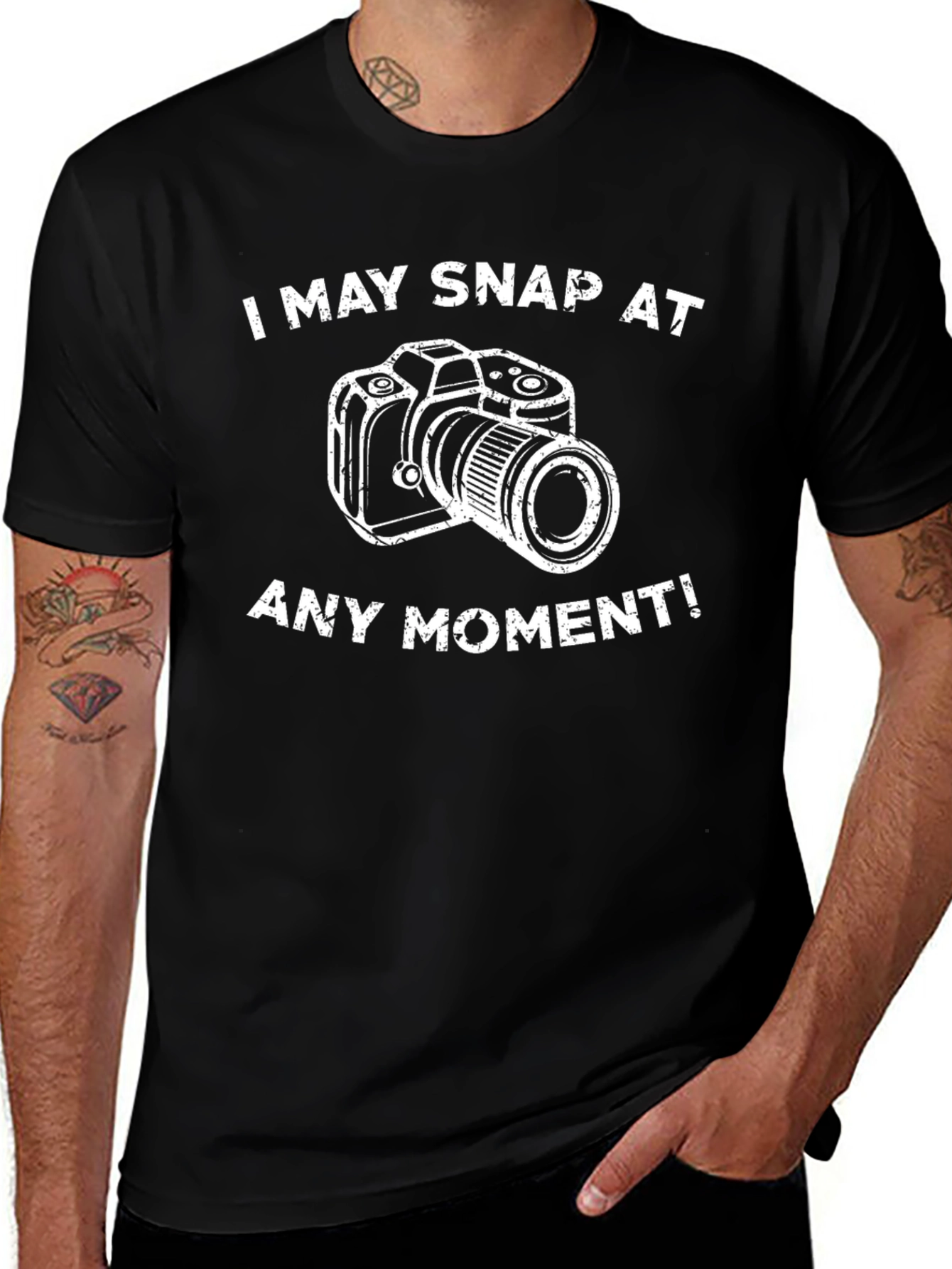 I May Snap At Any Moment Black T-Shirt