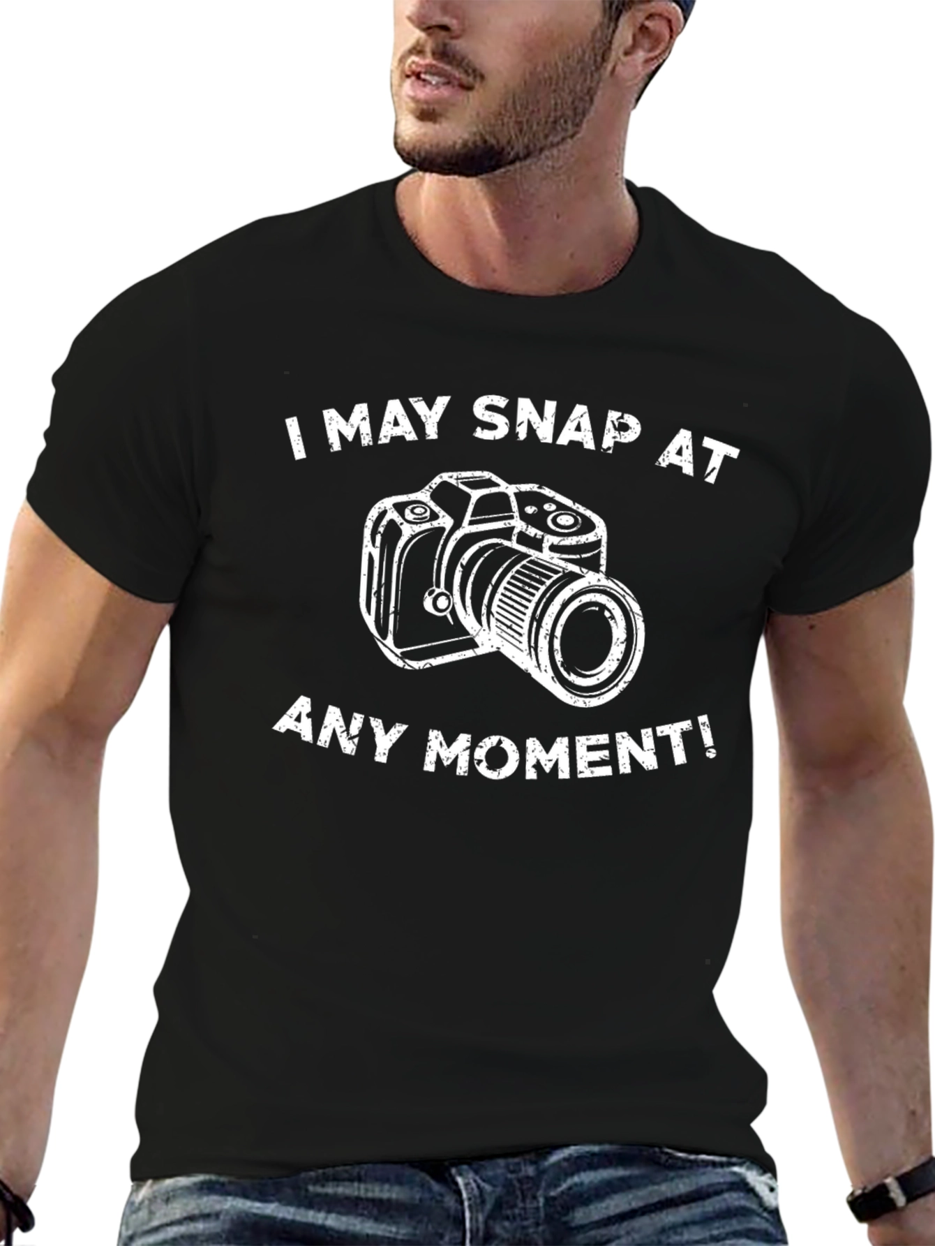 I May Snap At Any Moment Black T-Shirt