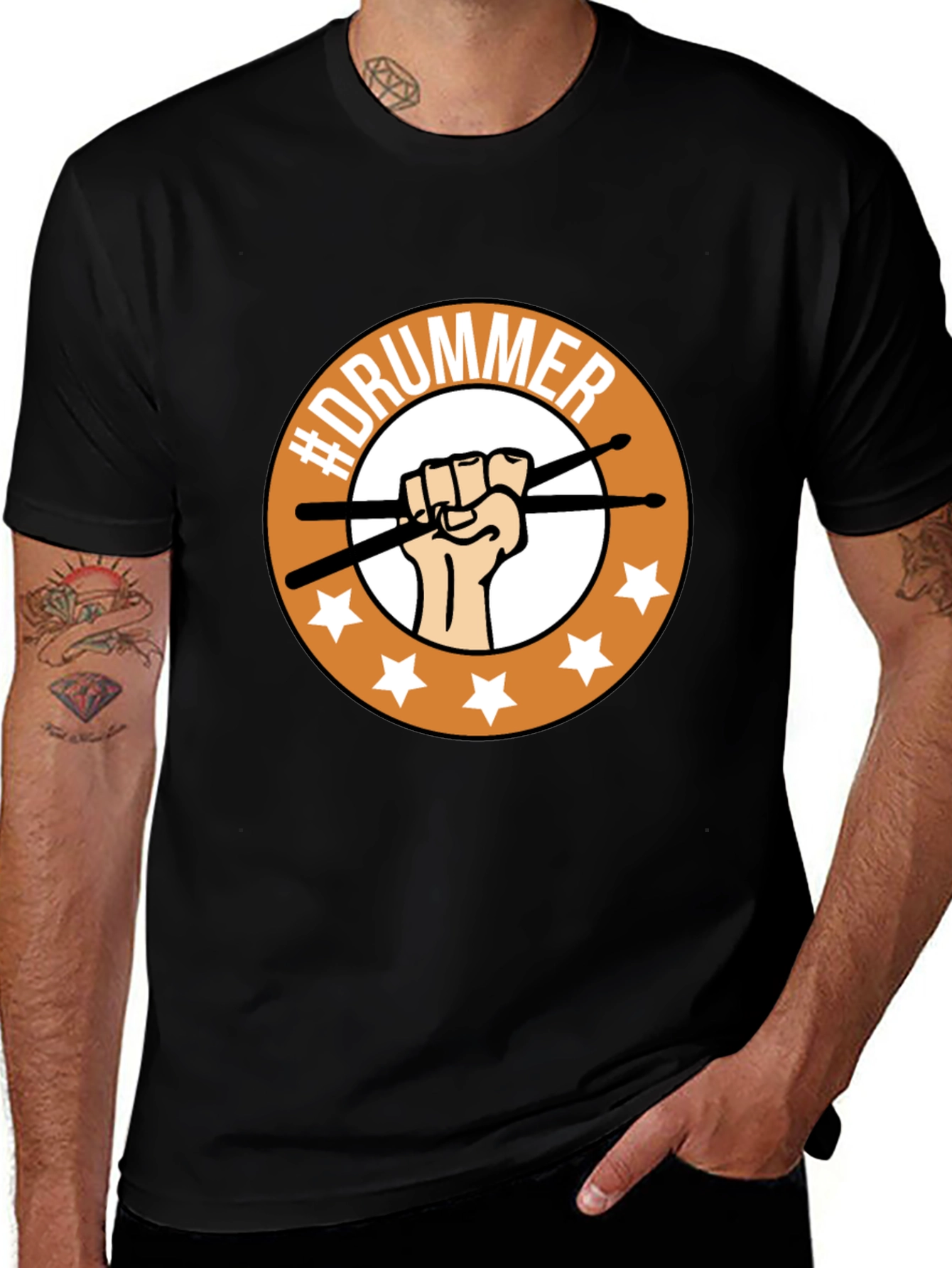 Drummer T-Shirt - Fist & Sticks Graphic Tee