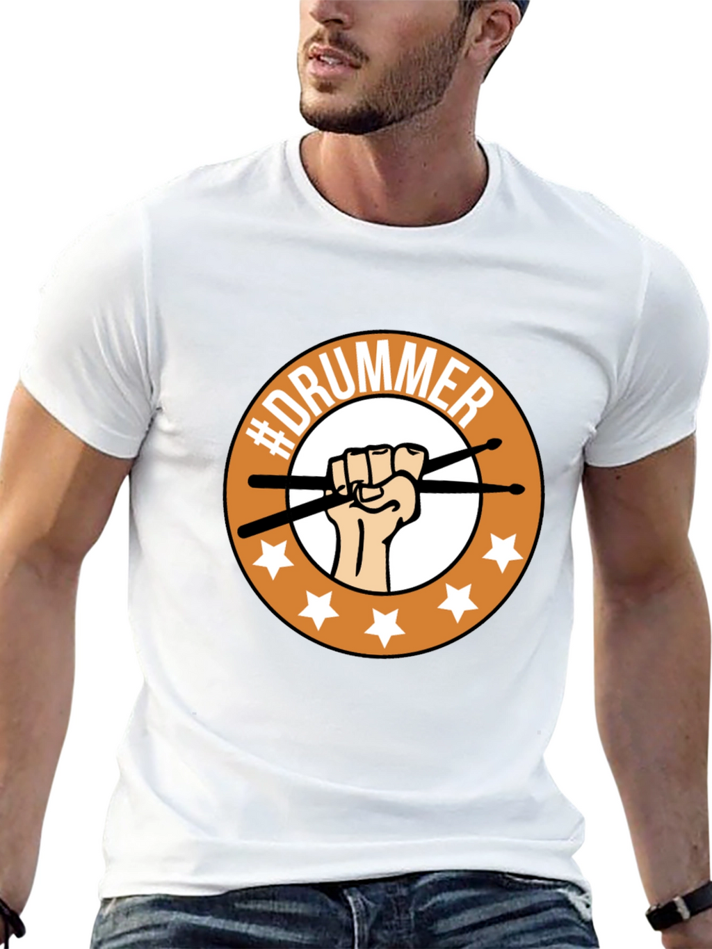 Drummer T-Shirt - Fist & Sticks Graphic Tee