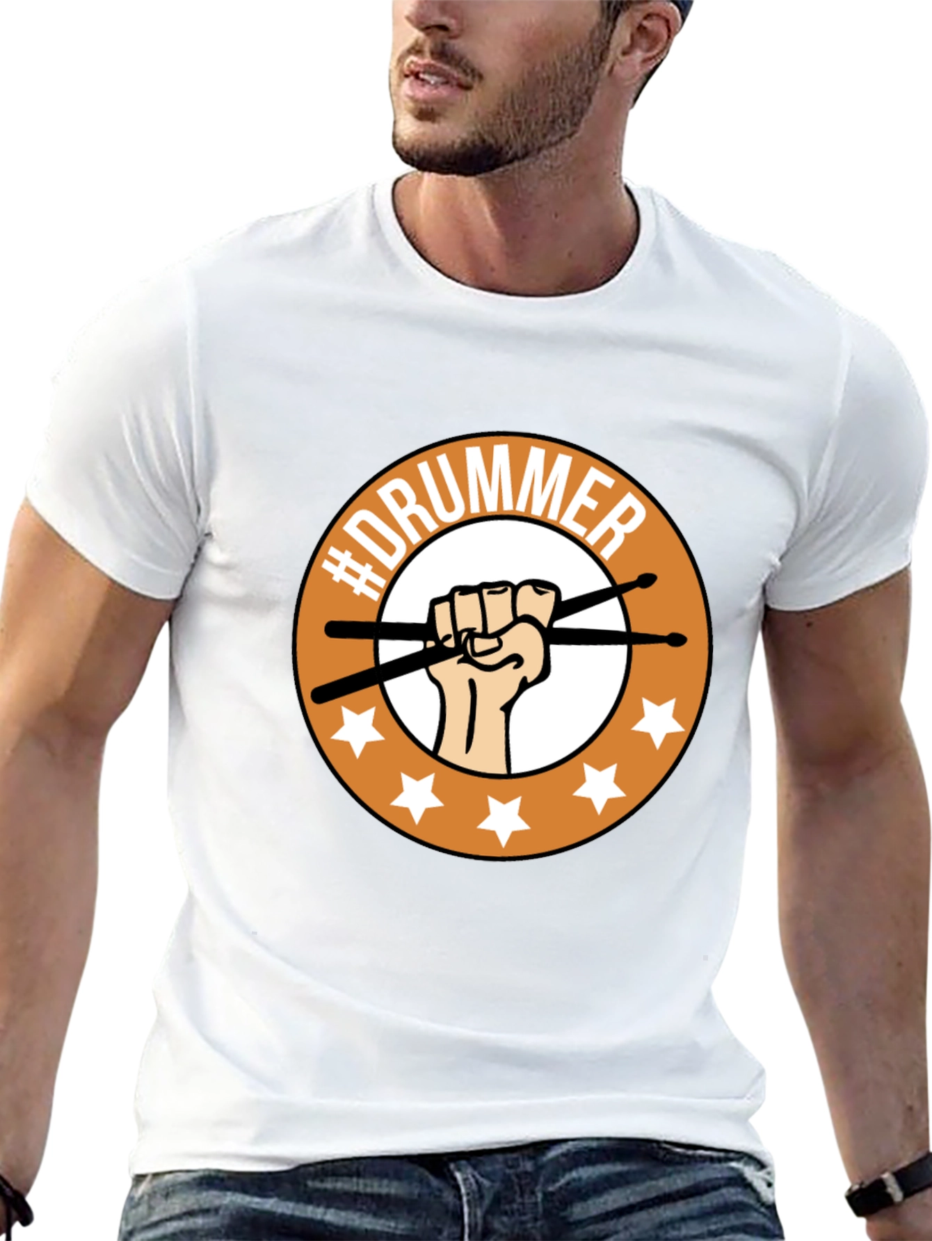 Drummer T-Shirt - Fist & Sticks Graphic Tee