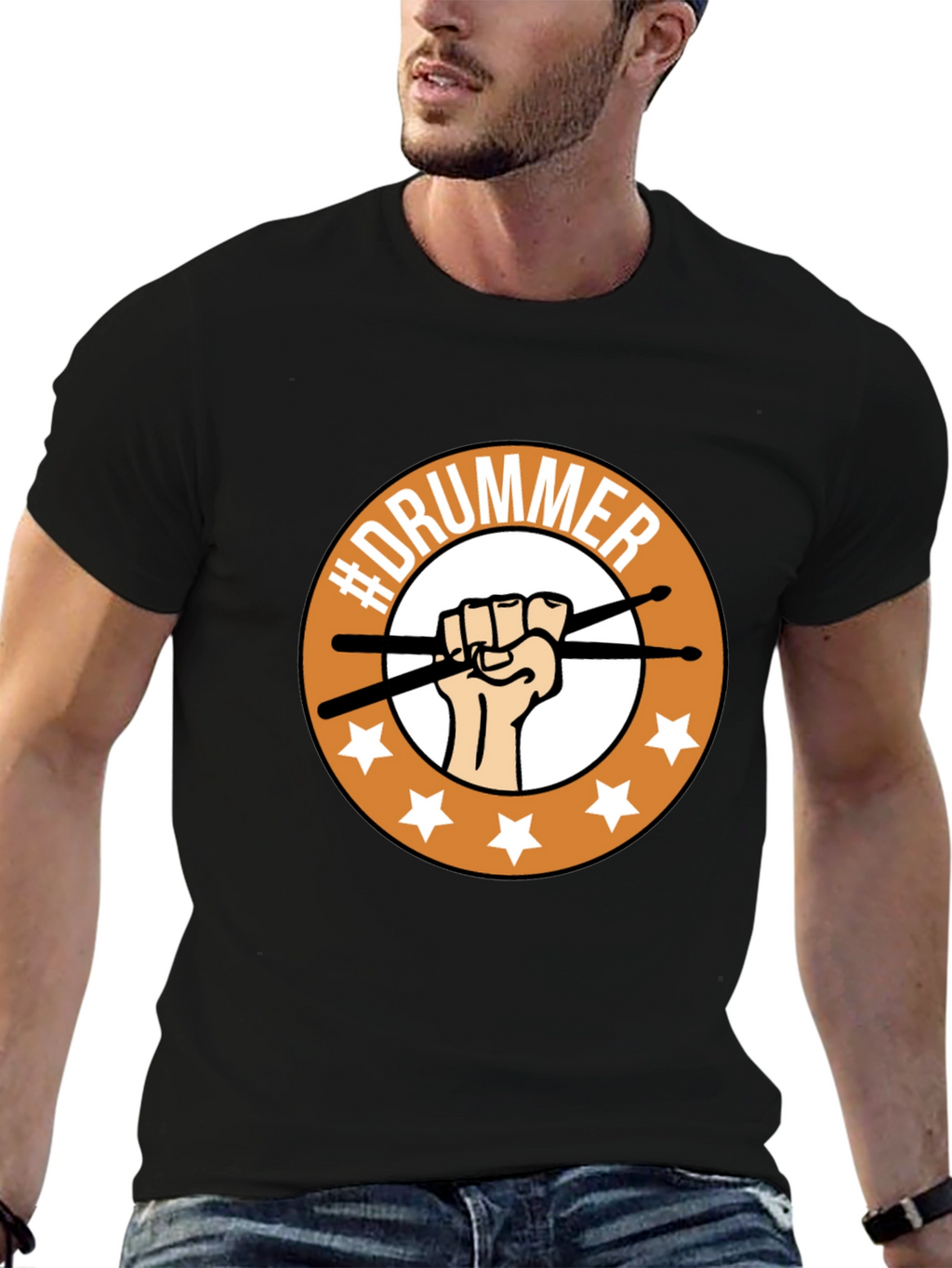 Drummer T-Shirt - Fist & Sticks Graphic Tee