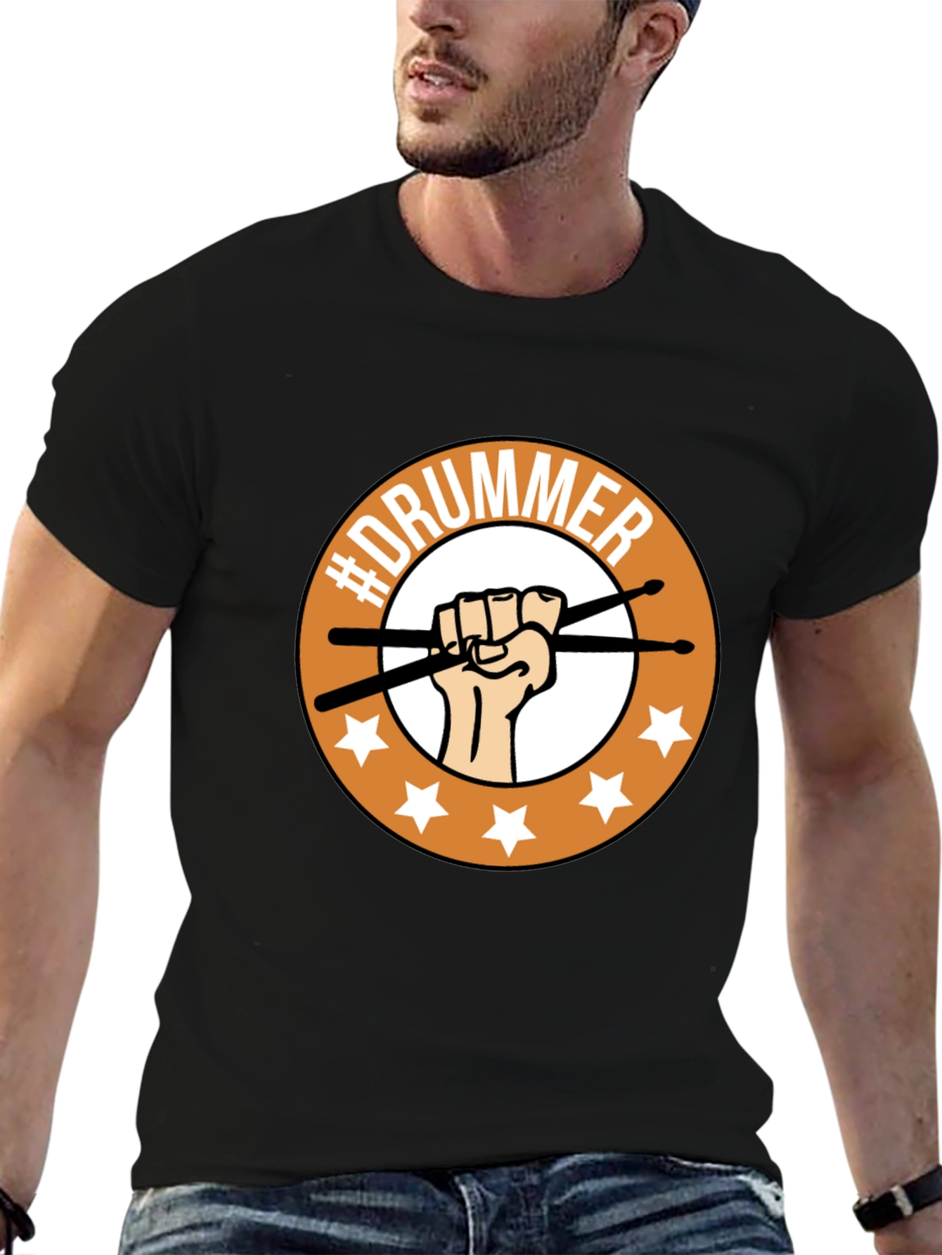 Drummer T-Shirt - Fist & Sticks Graphic Tee