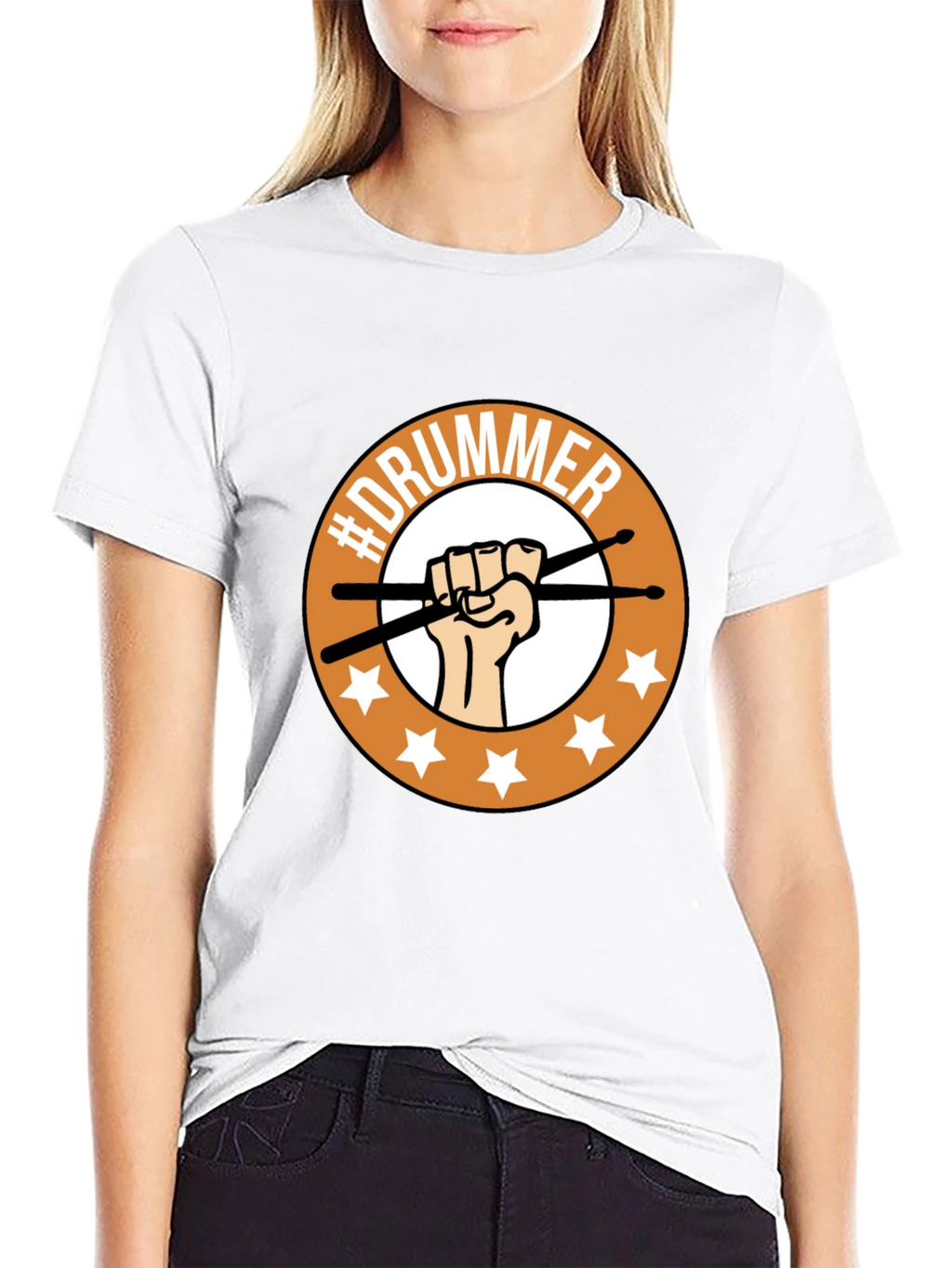 Drummer T-Shirt - Fist & Sticks Graphic Tee