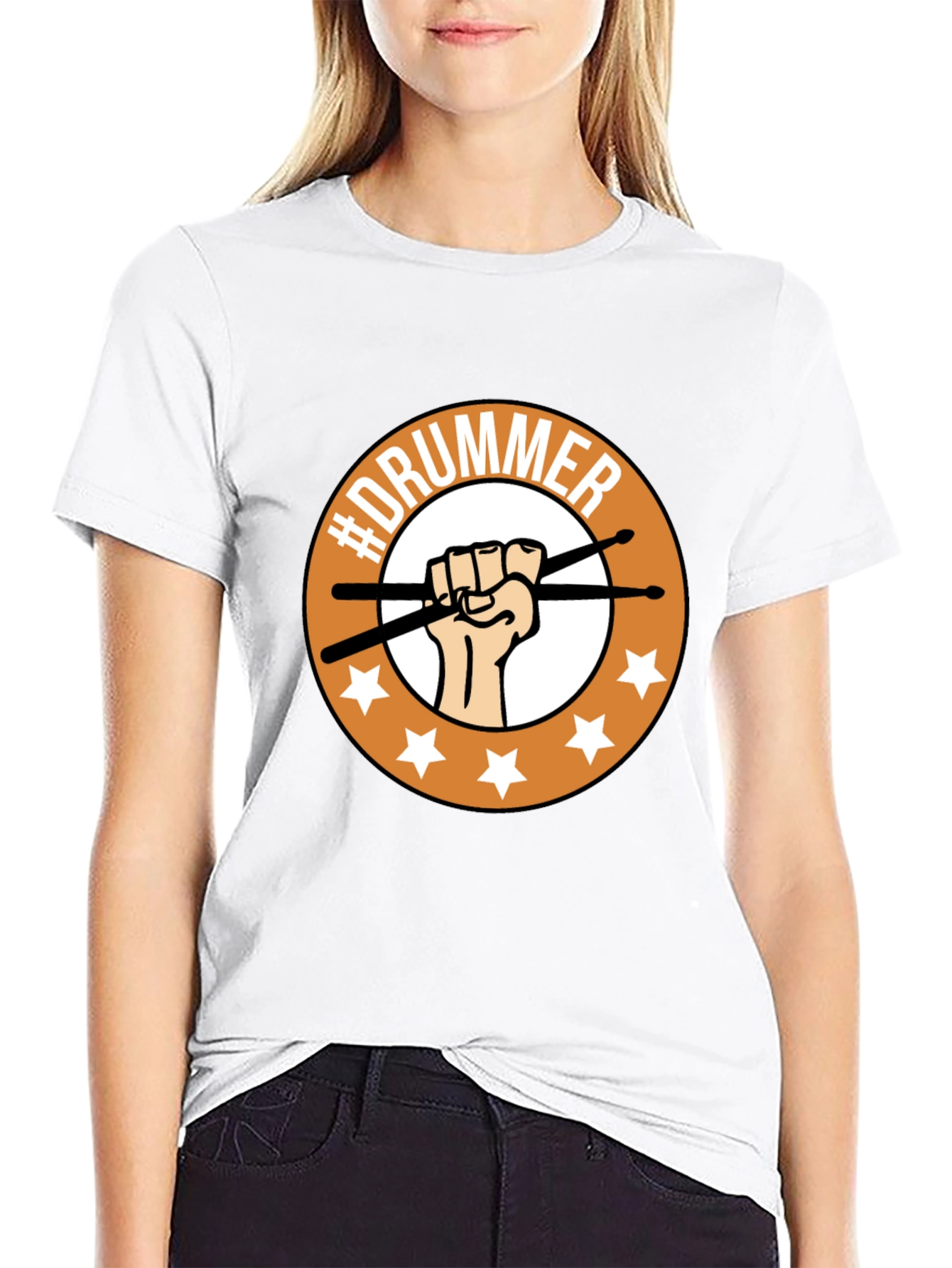Drummer T-Shirt - Fist & Sticks Graphic Tee