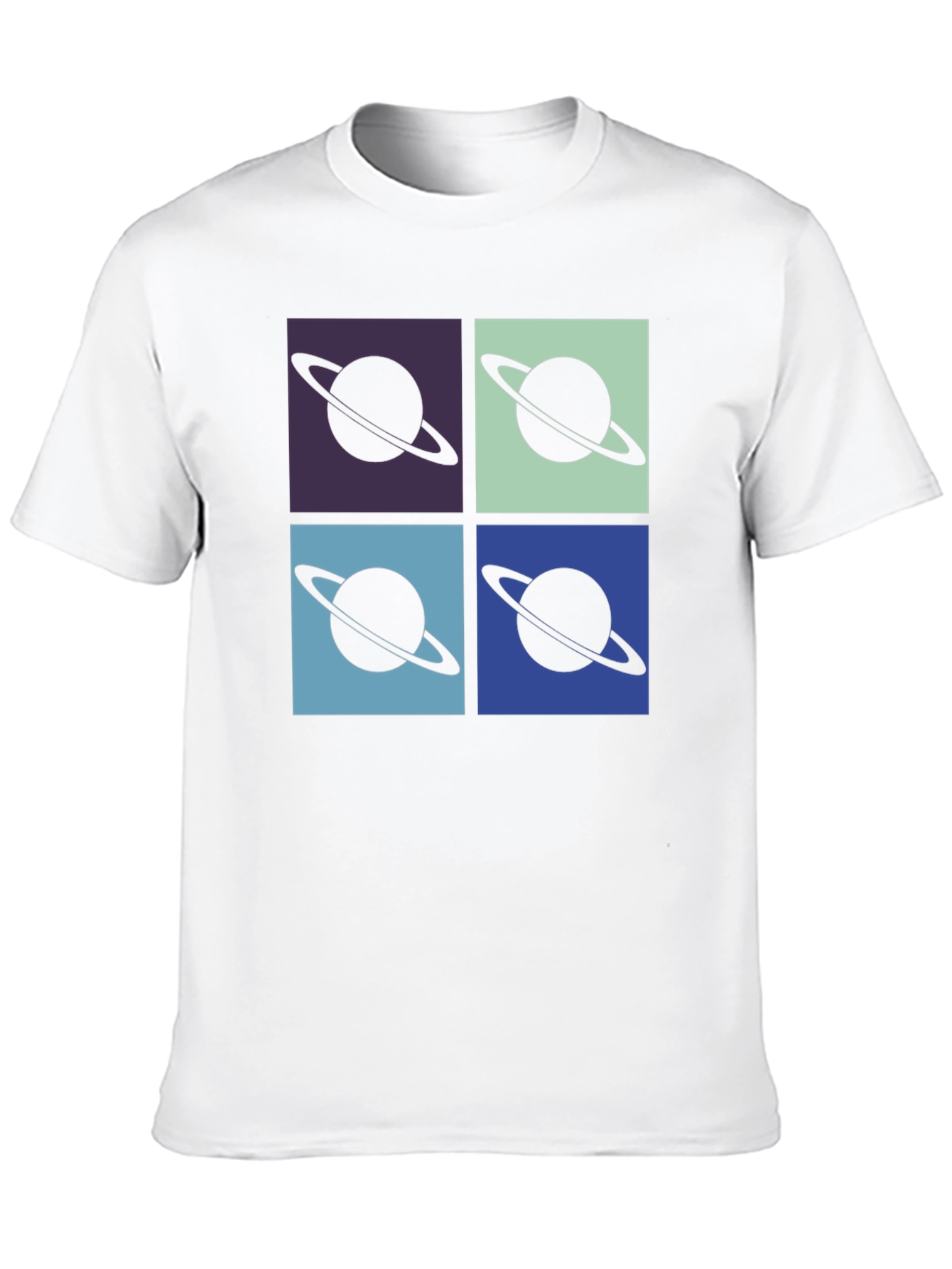 Retro Saturn Graphic T-Shirt - Pop Art Design