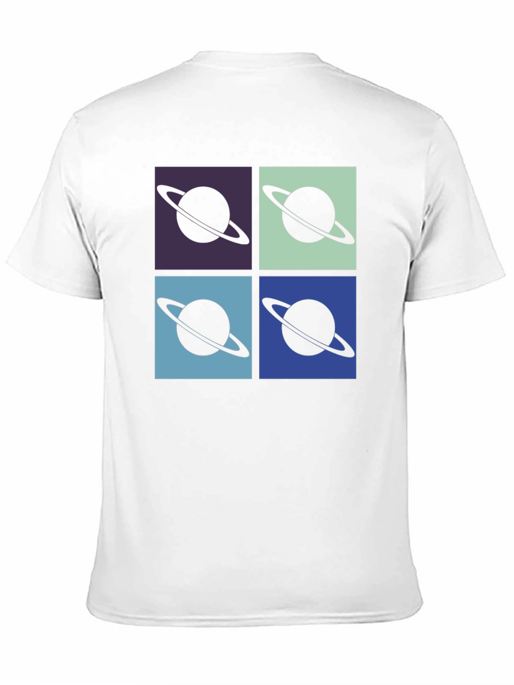 Retro Saturn Graphic T-Shirt - Pop Art Design