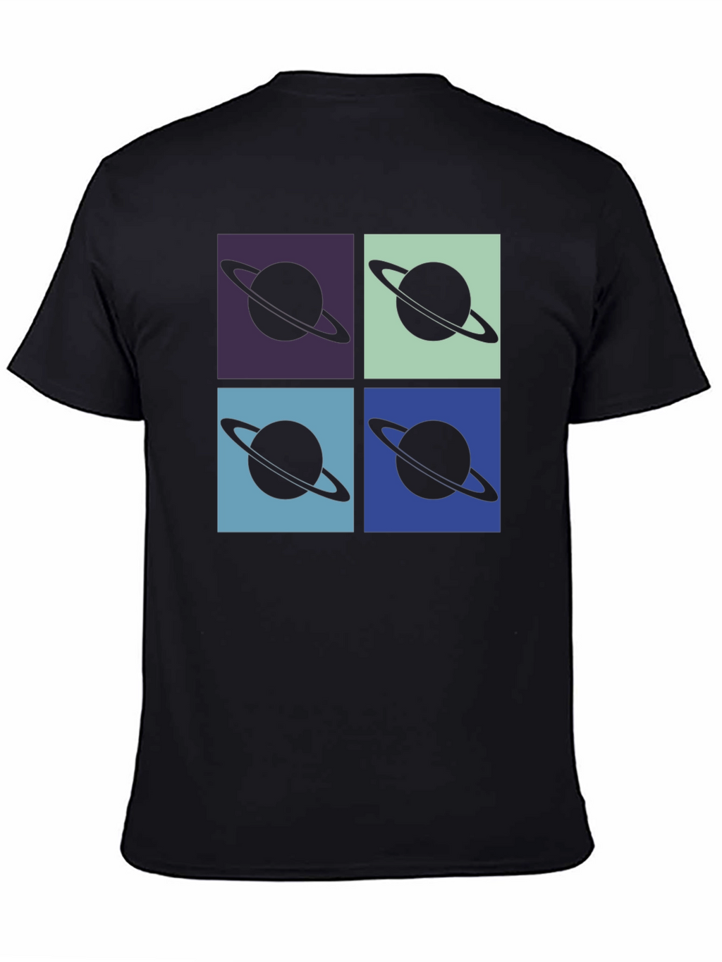 Retro Saturn Graphic T-Shirt - Pop Art Design