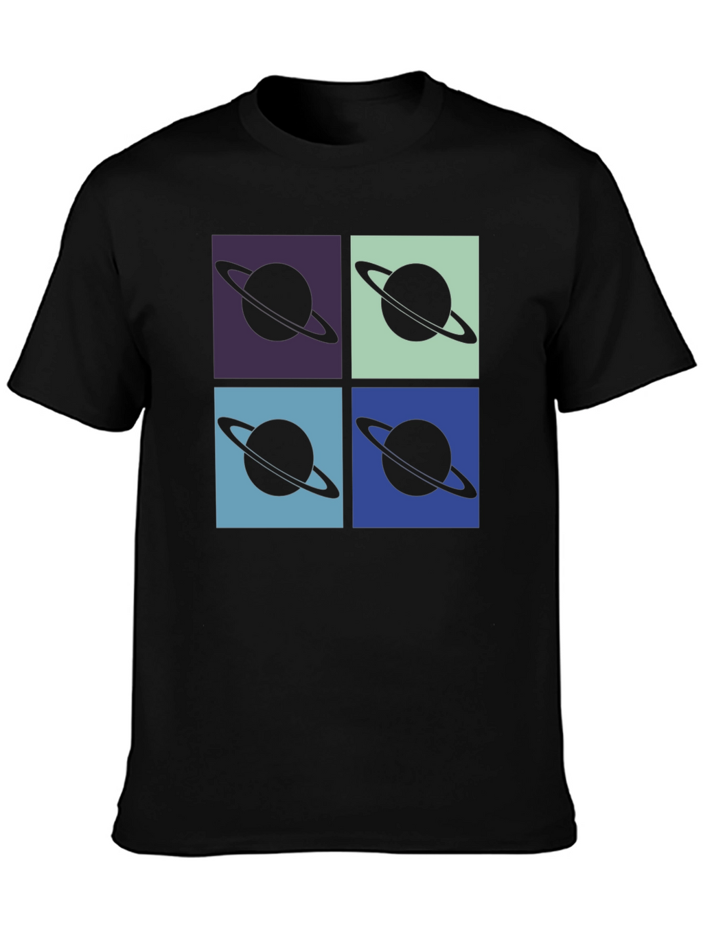 Retro Saturn Graphic T-Shirt - Pop Art Design