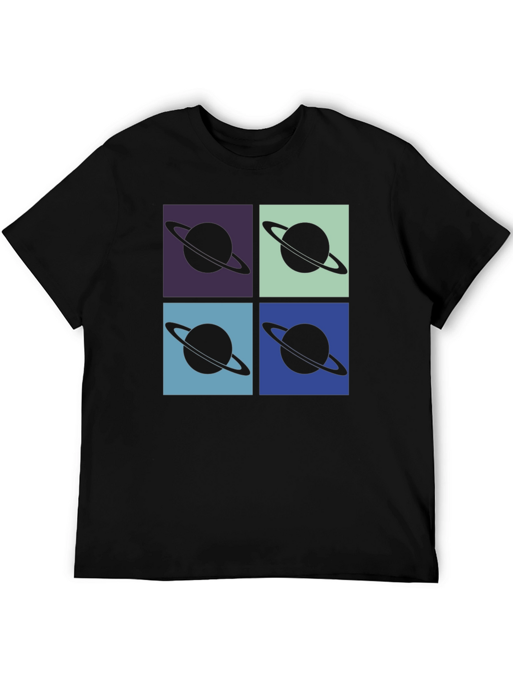 Retro Saturn Graphic T-Shirt - Pop Art Design