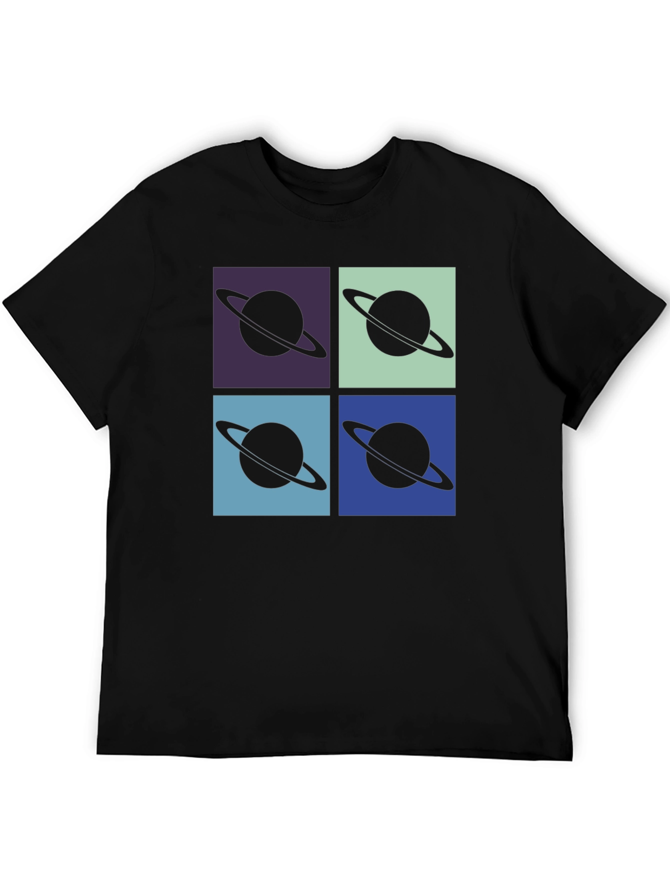 Retro Saturn Graphic T-Shirt - Pop Art Design