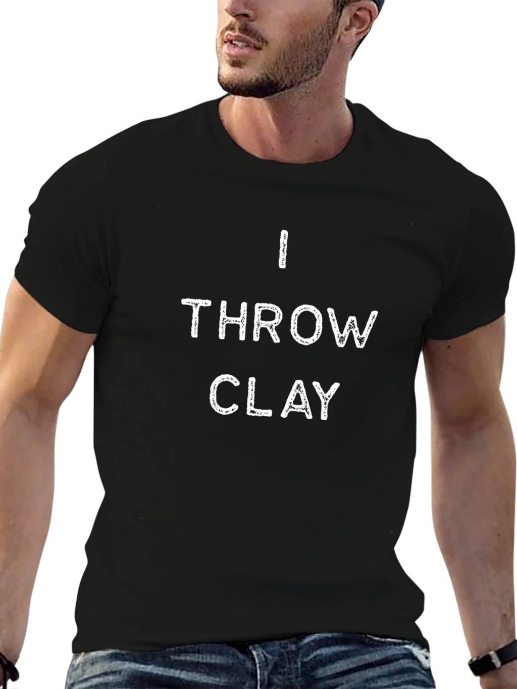 I Throw Clay Black T-Shirt