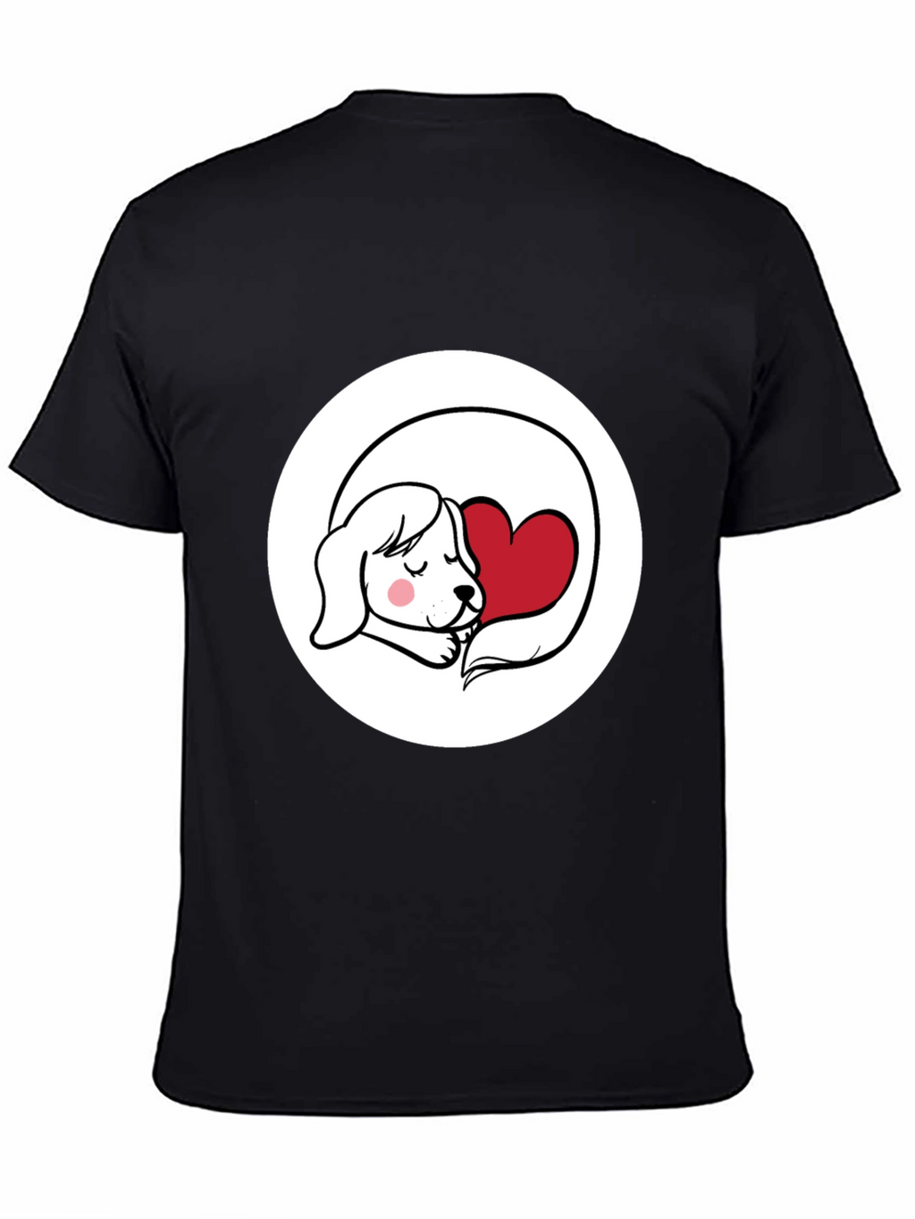 Dog with Heart Graphic T-Shirt - Cute Design