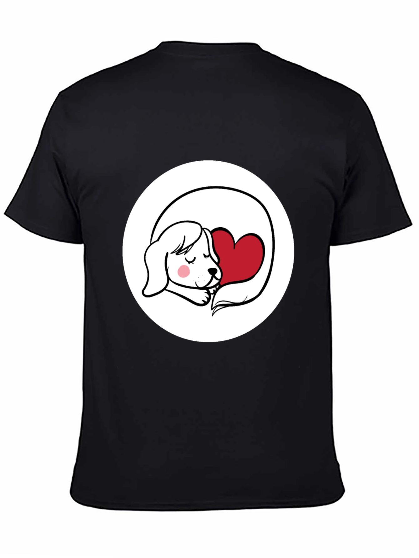 Dog with Heart Graphic T-Shirt - Cute Design