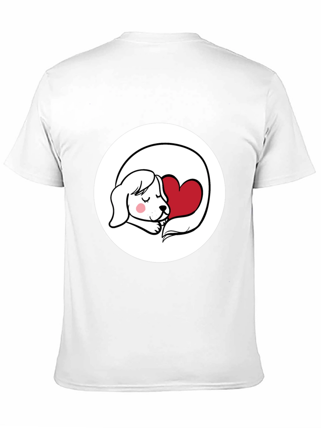 Dog with Heart Graphic T-Shirt - Cute Design