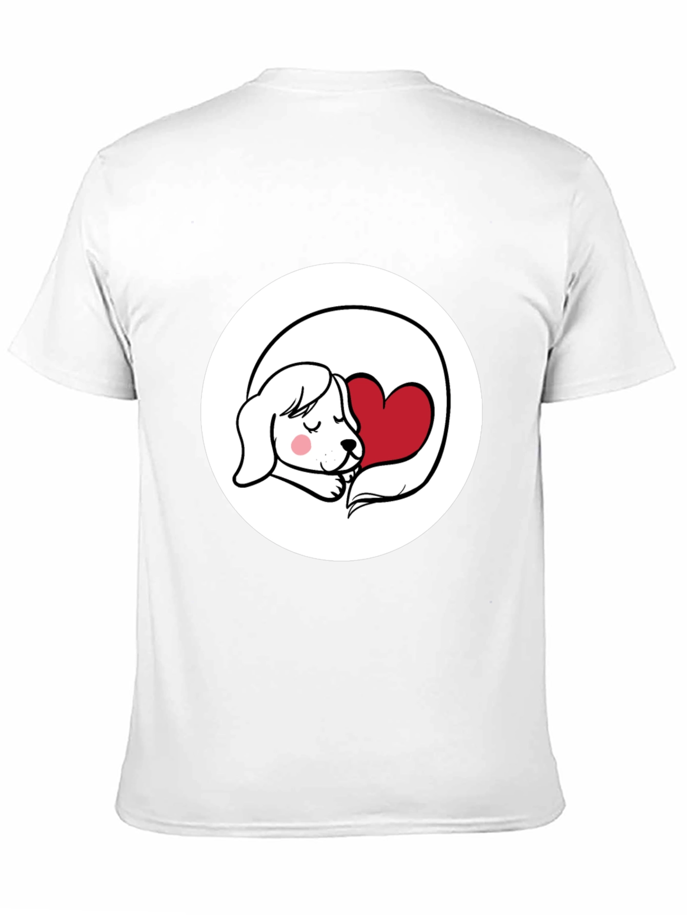 Dog with Heart Graphic T-Shirt - Cute Design