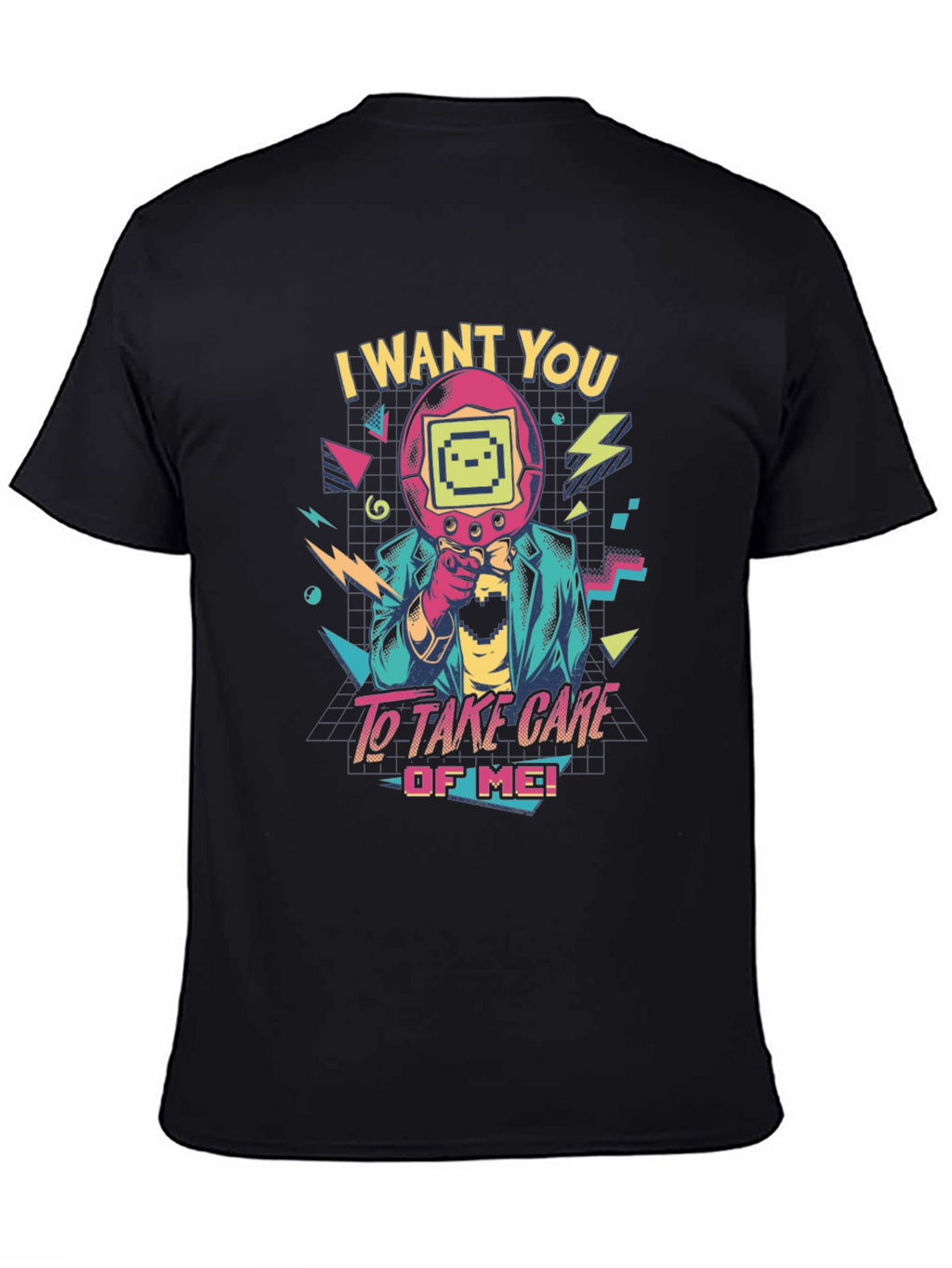 Retro Tamagotchi Style Graphic T-Shirt