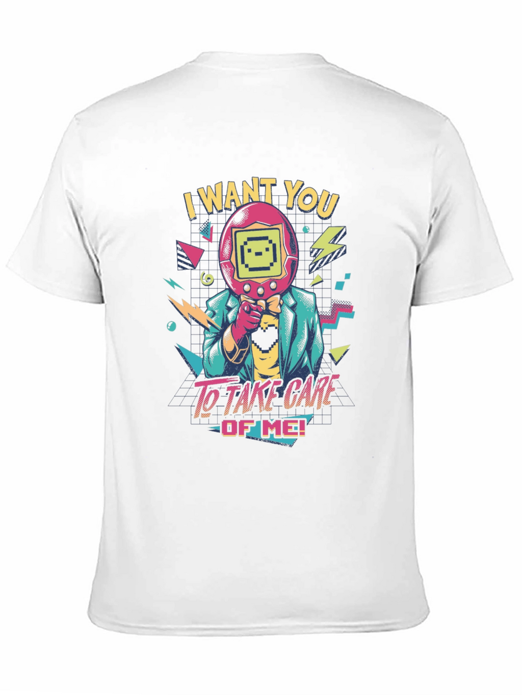 Retro Tamagotchi Style Graphic T-Shirt