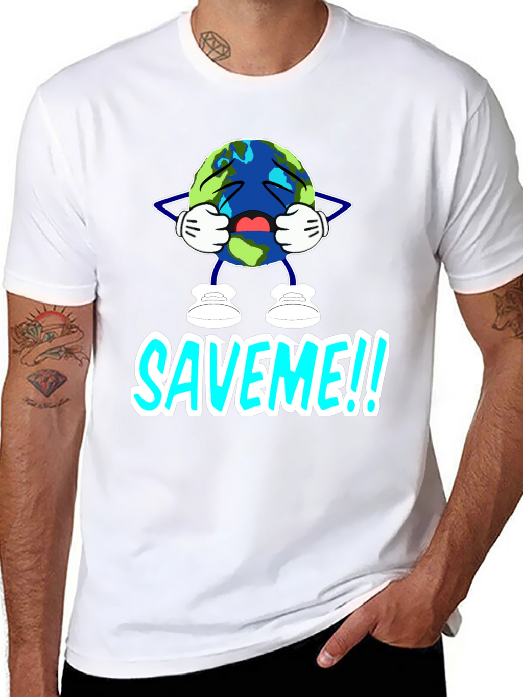 Save Me Graphic T-Shirt - Black
