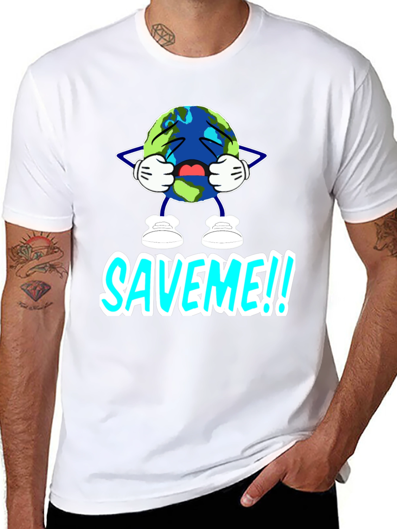 Save Me Graphic T-Shirt - Black