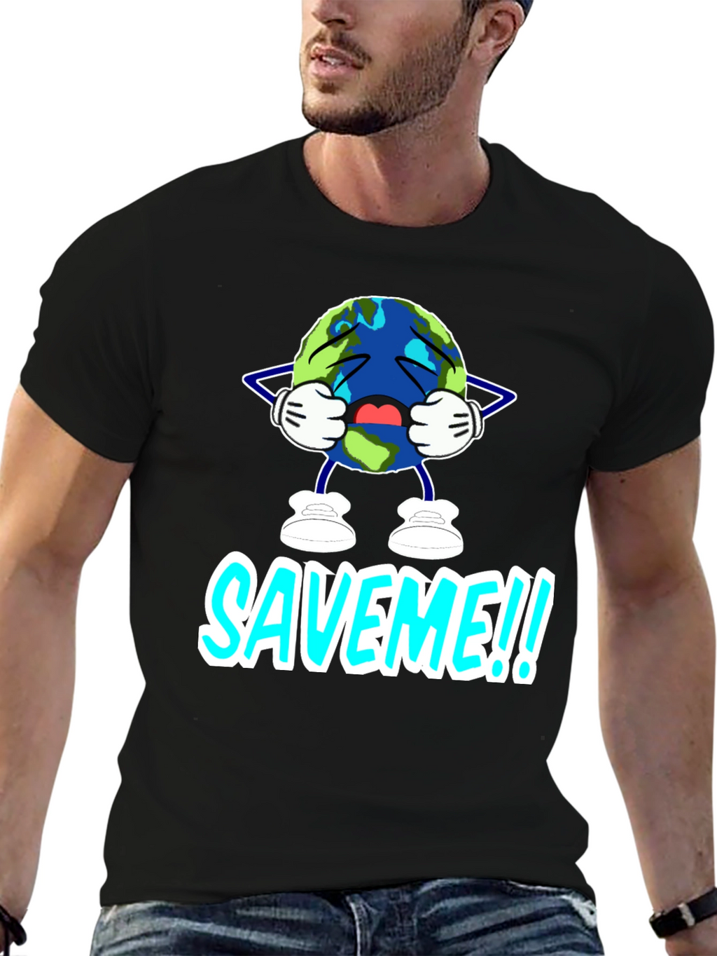 Save Me Graphic T-Shirt - Black