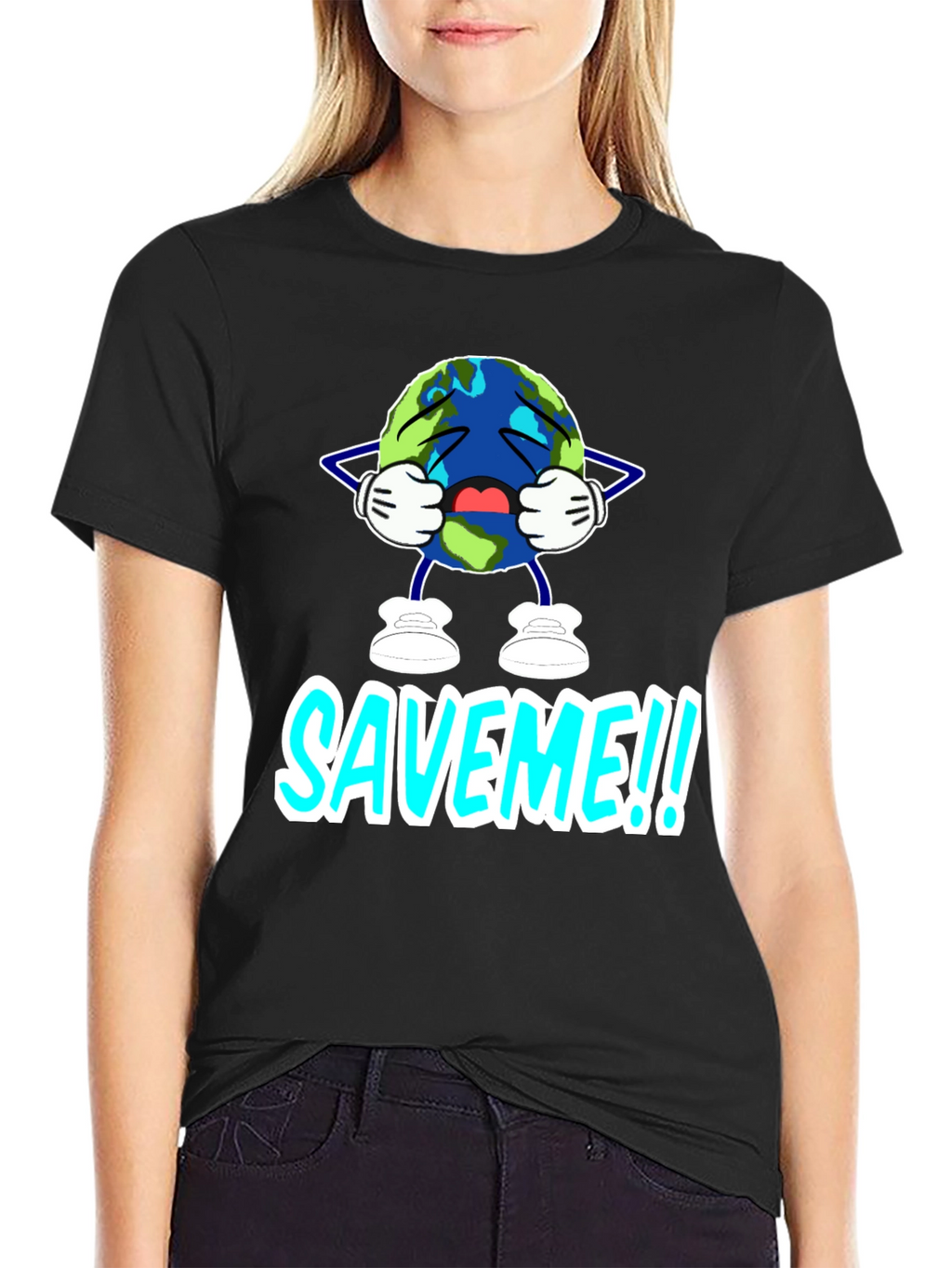 Save Me Graphic T-Shirt - Black