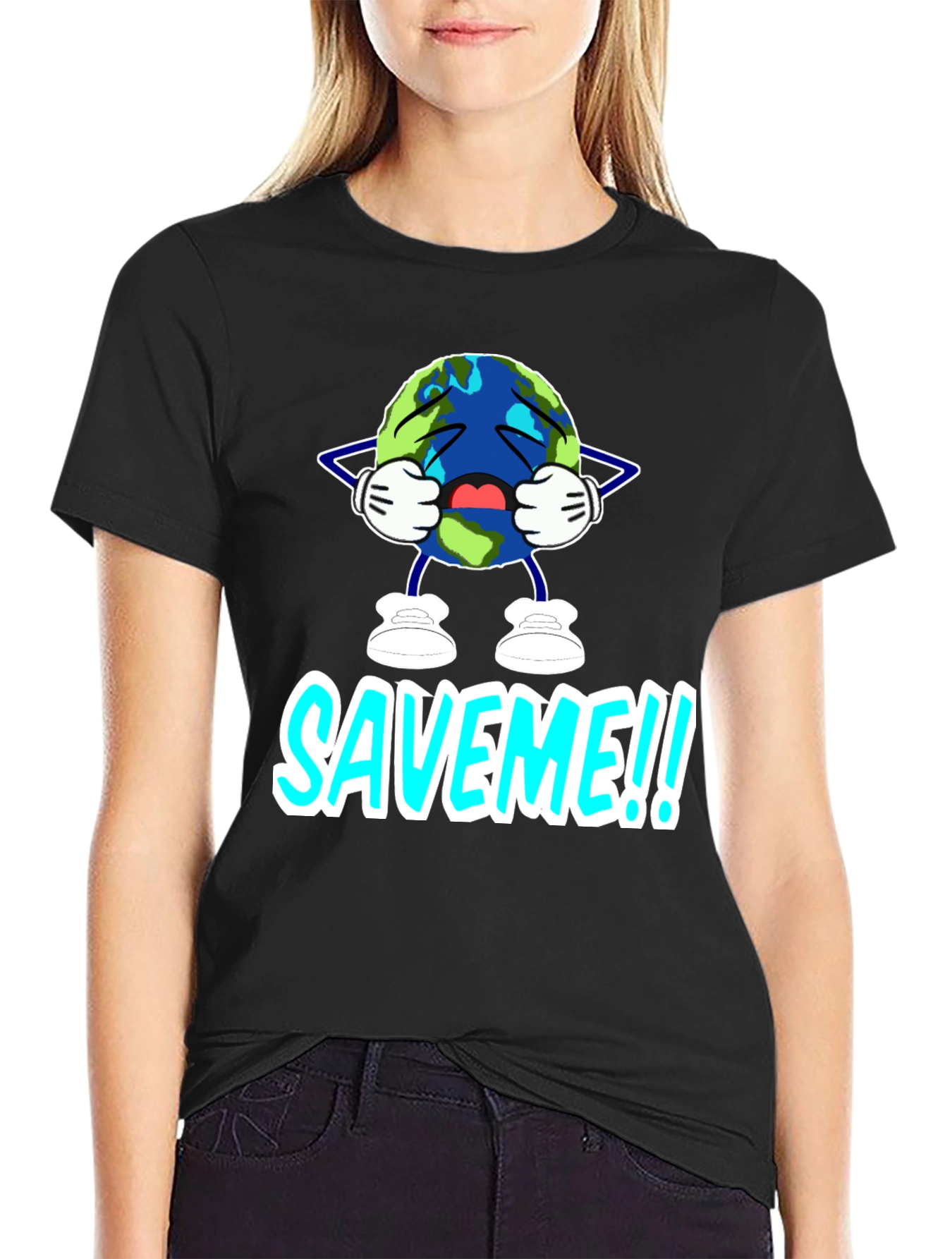 Save Me Graphic T-Shirt - Black