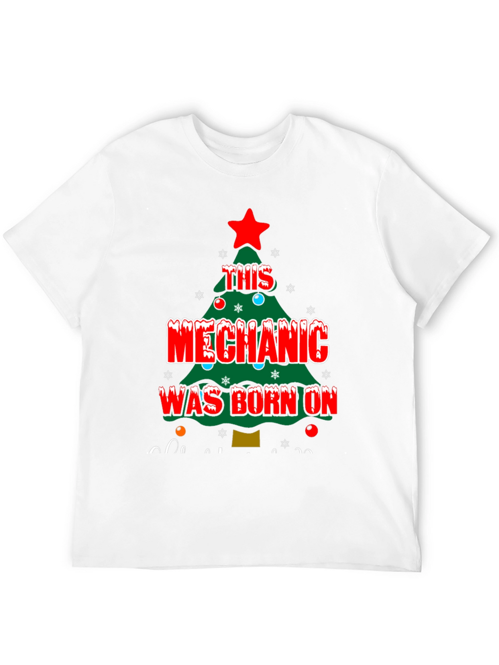 Mechanic Christmas Tree T-Shirt