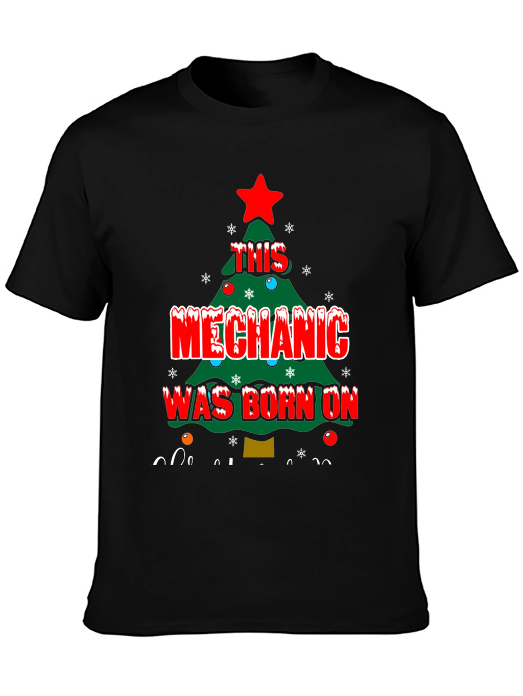 Mechanic Christmas Tree T-Shirt