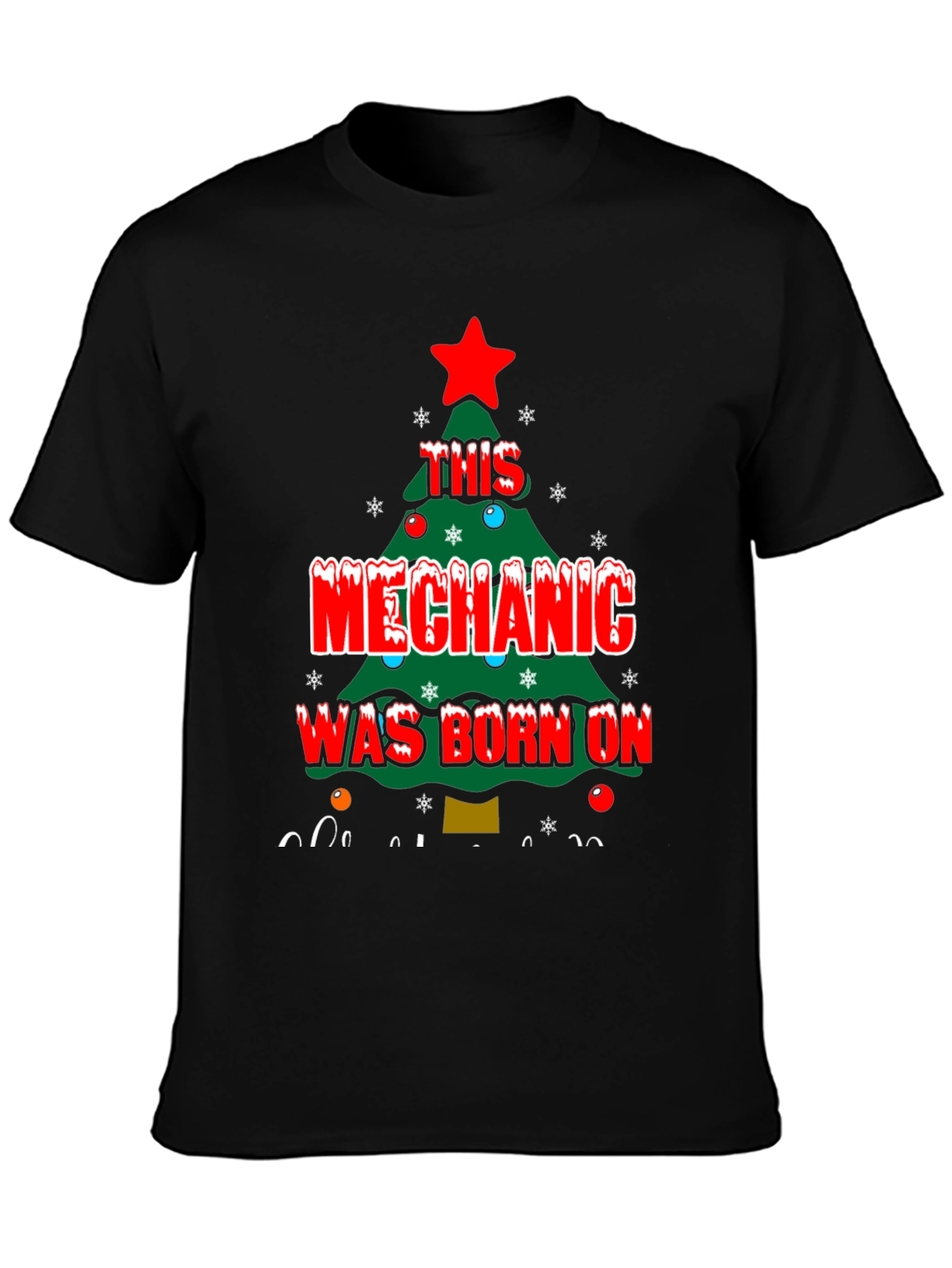 Mechanic Christmas Tree T-Shirt