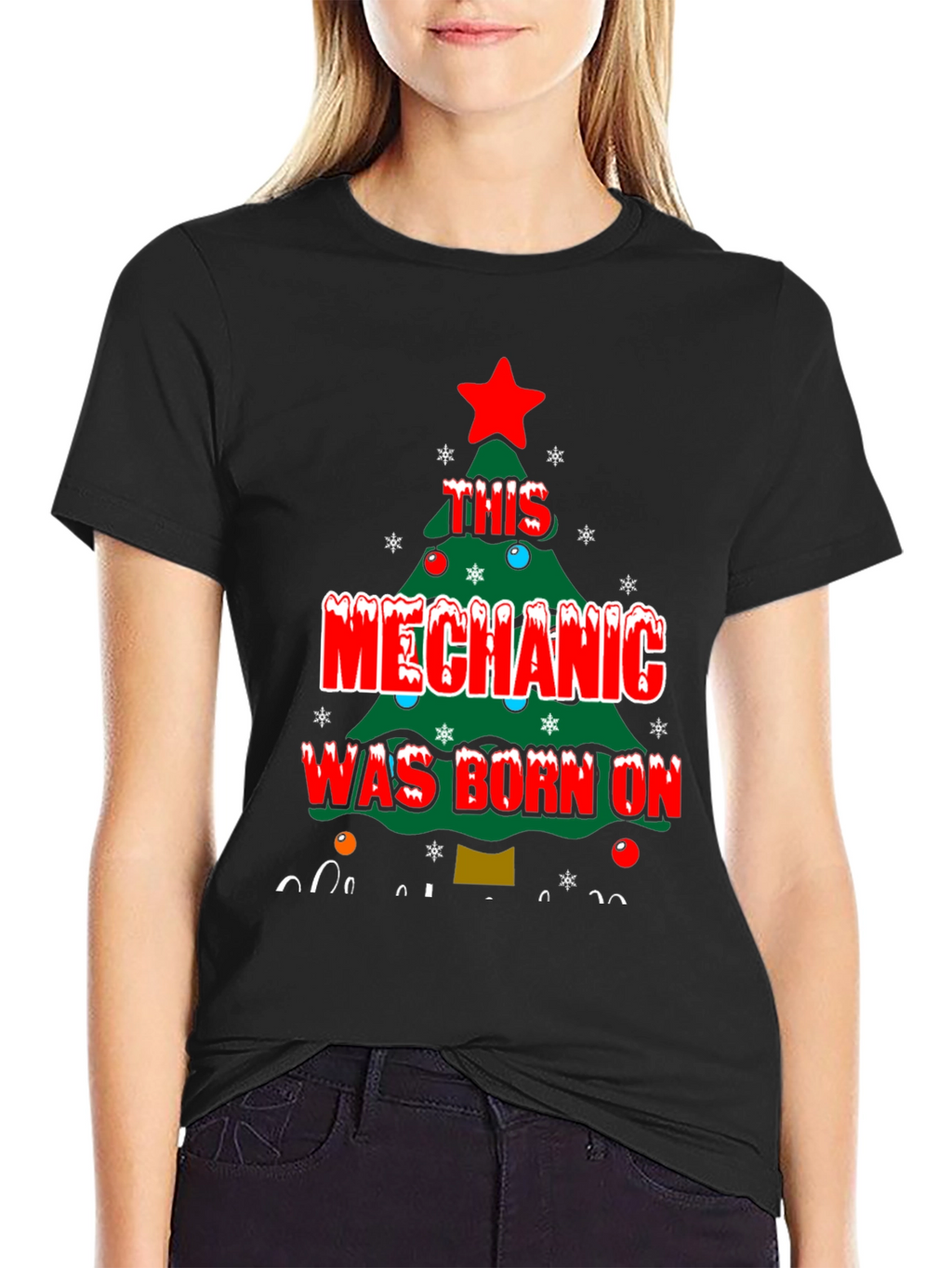 Mechanic Christmas Tree T-Shirt