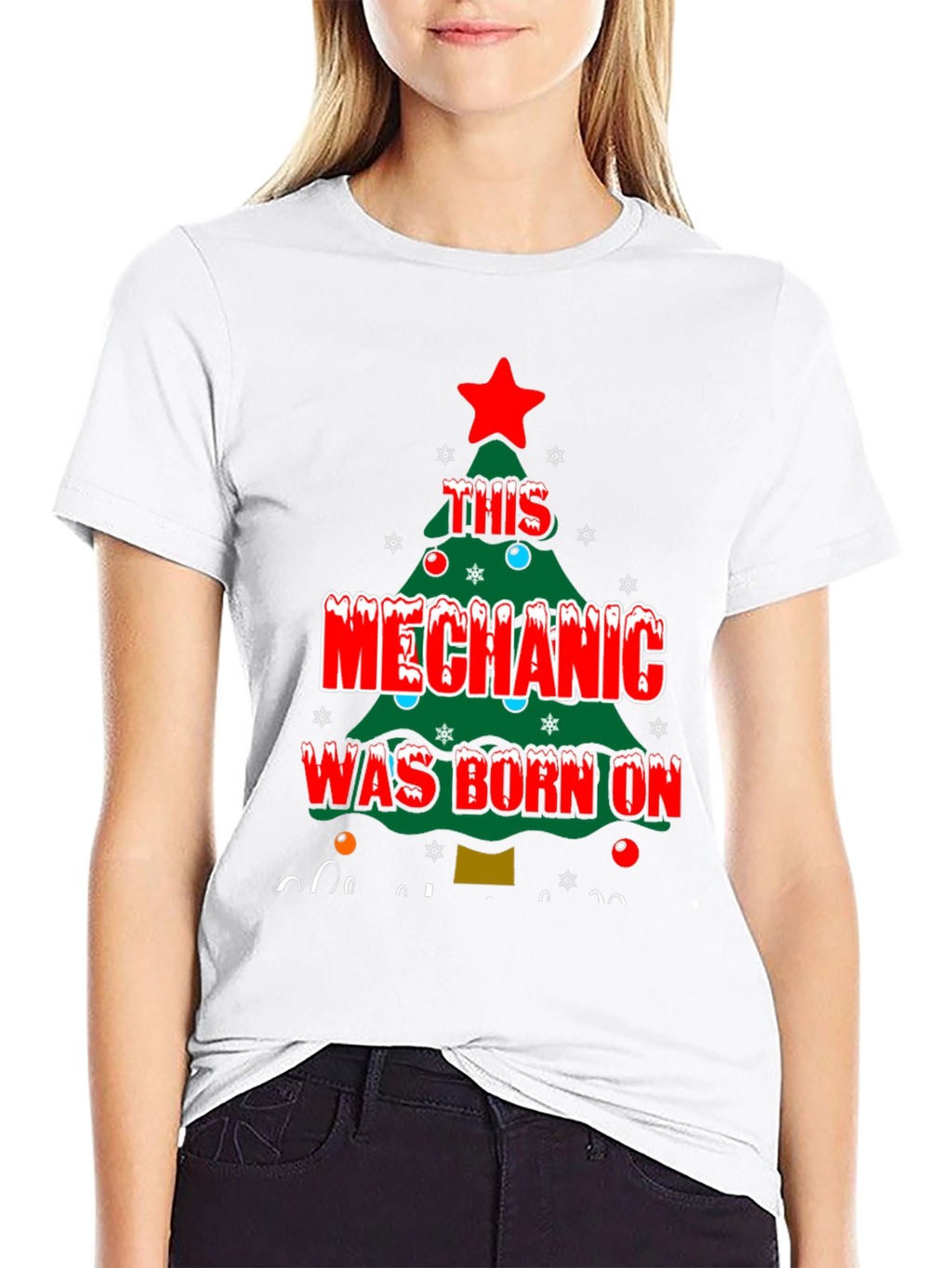 Mechanic Christmas Tree T-Shirt