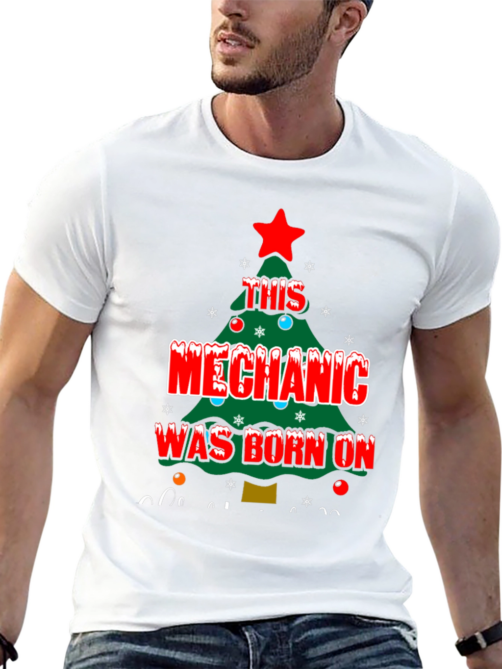 Mechanic Christmas Tree T-Shirt