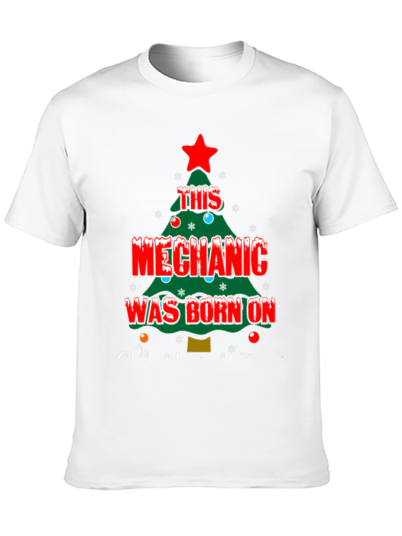 Mechanic Christmas Tree T-Shirt