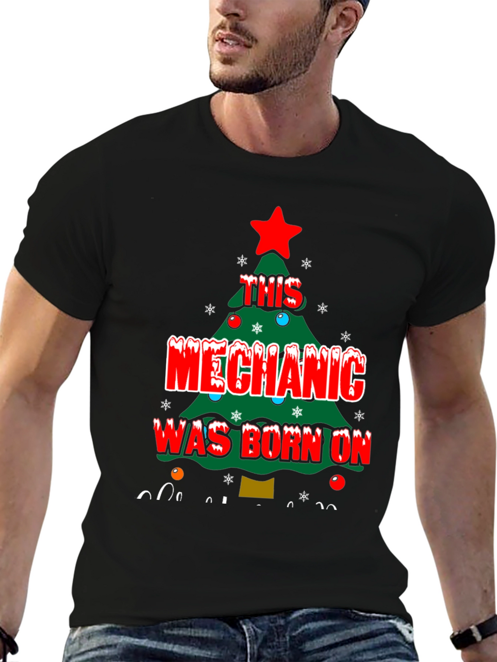Mechanic Christmas Tree T-Shirt