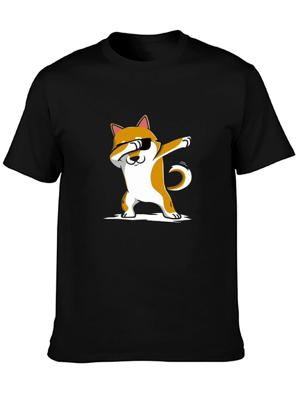Dabbing Shiba Inu Black T-Shirt