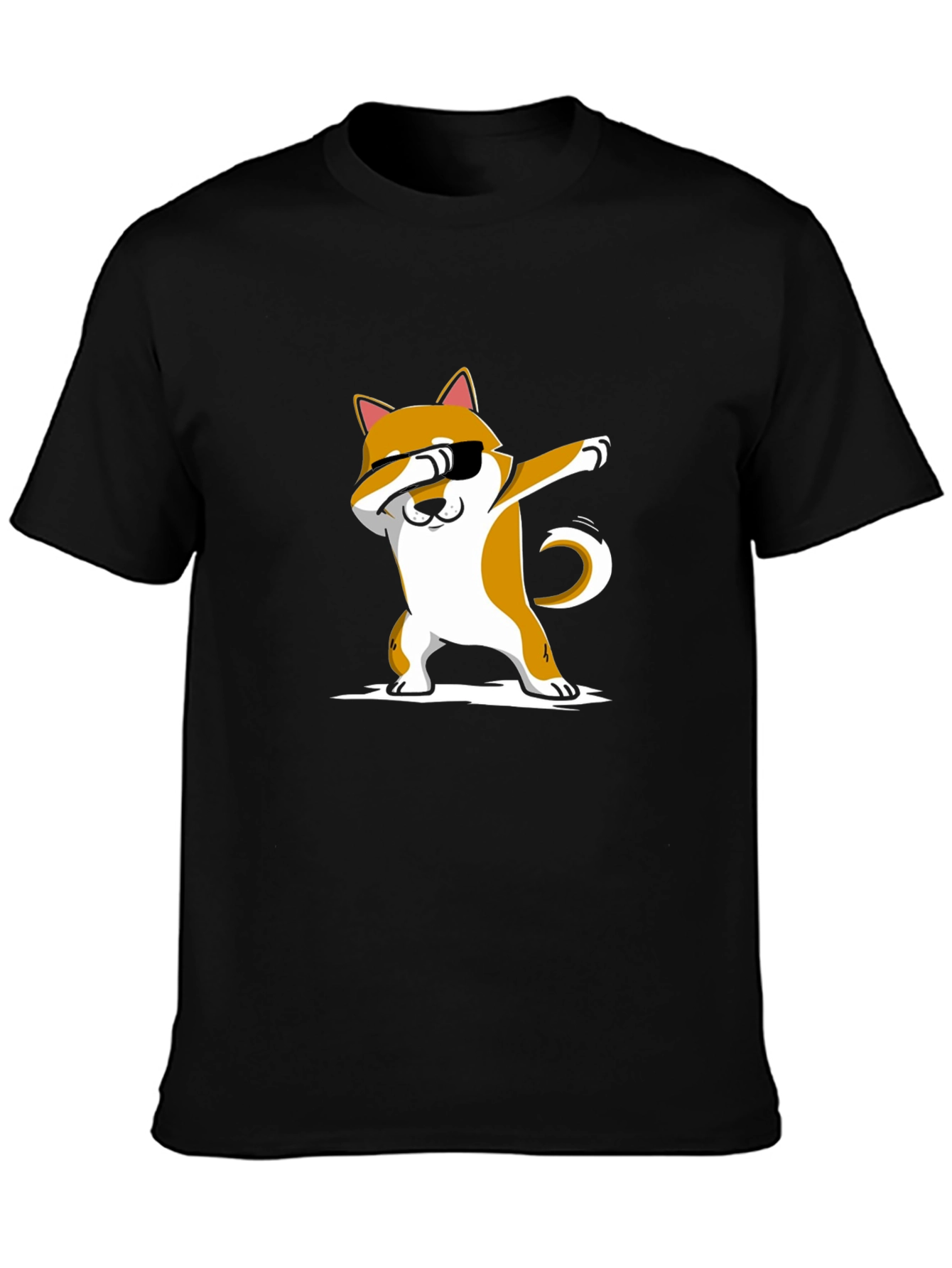 Dabbing Shiba Inu Black T-Shirt
