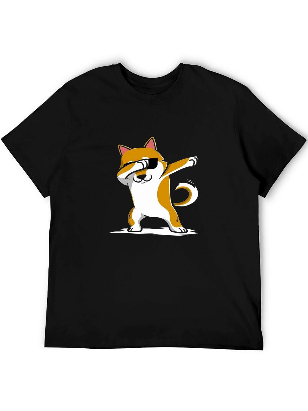 Dabbing Shiba Inu Black T-Shirt